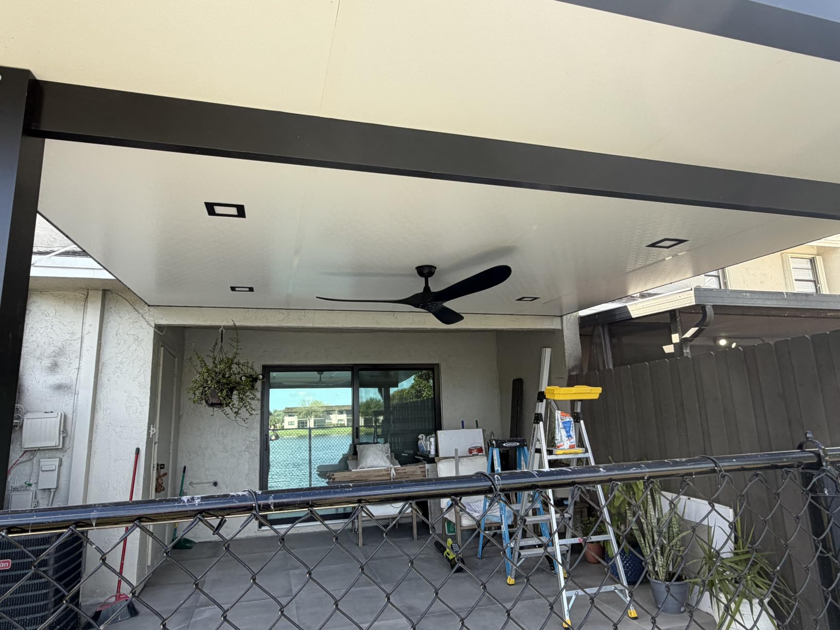 Ceiling Fans No Light, 84 Inch Extra Large Ceiling Fan with Remote, 3 Wood Blades DC Motor, High CFM, Propeller Outdoor Ceiling Fan for Patios Bedroom, Deep Walnut customer photo 2