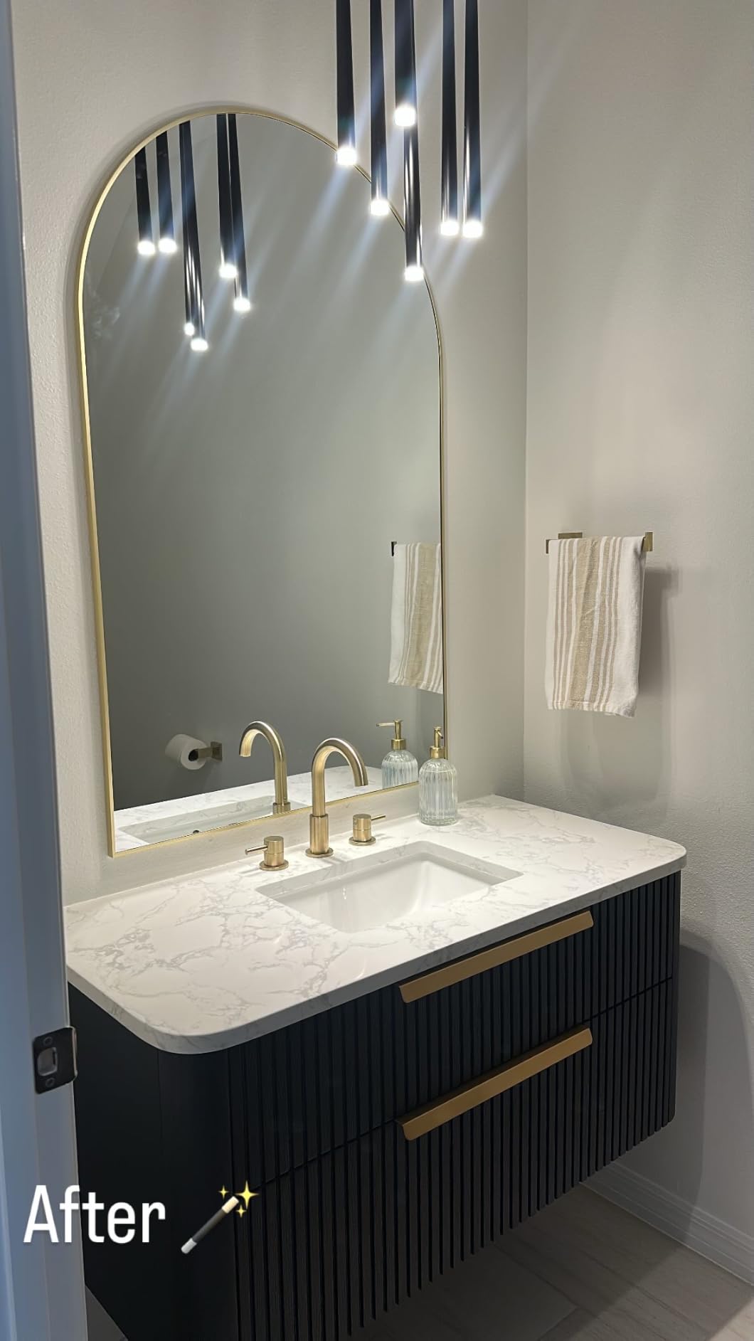 Brushed Nickel 2-Handle Widespread Bathroom Faucet 3 Hole with Pop-Up Drain, Lead-Free Stainless Steel, Detachable Aerator, 360 Swivel customer photo 1