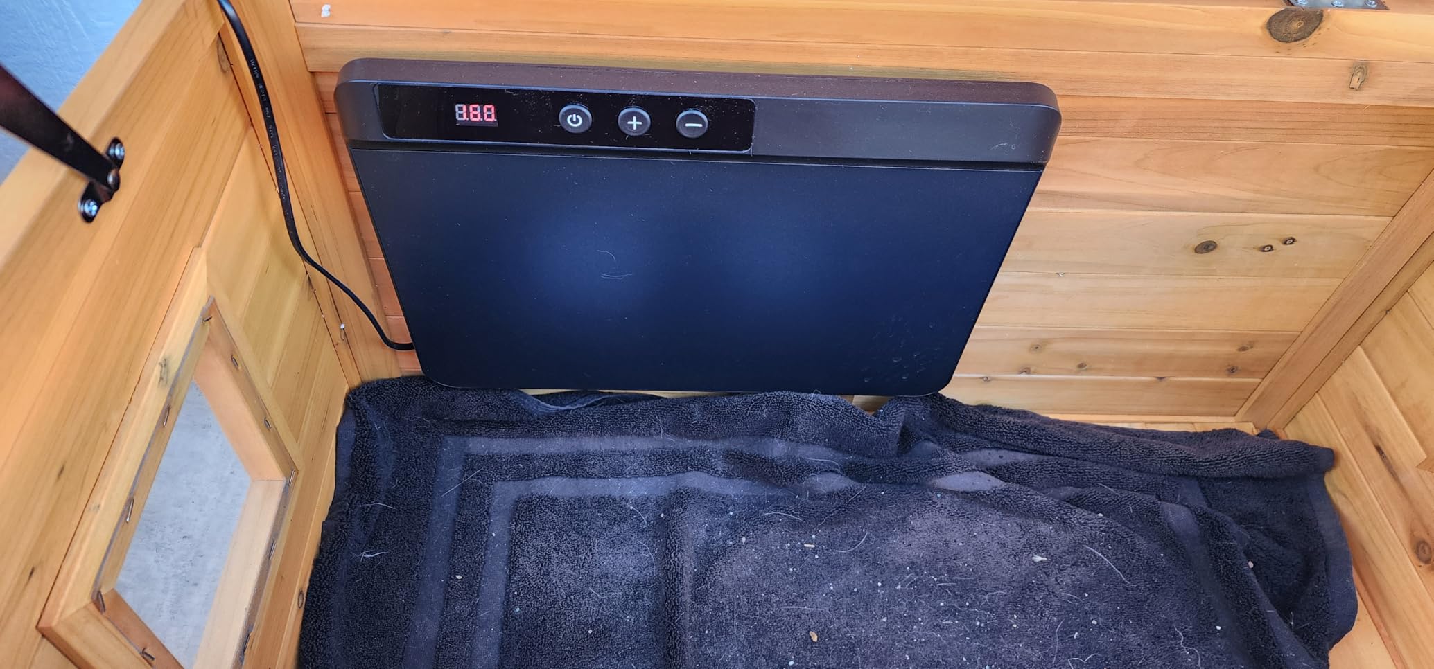 2026 Smart Heater for Chicken Coop, 200W Panel, UL Certified, Black | Heater For Chicken Coop With Adjustable Temp Remote, Winter Heating And Timer Thermostat Compatibility customer photo 1