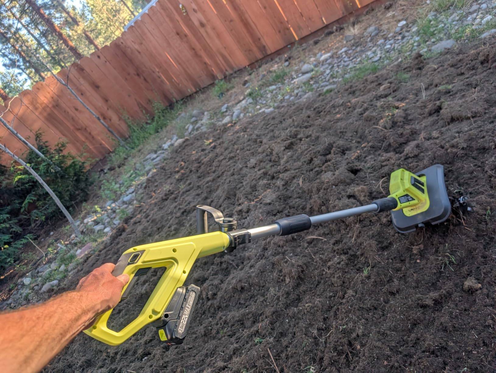 Saker 22V Cordless Garden Tiller for Gardening with Adjustable Speed | 3 Adjustable Speed, 360RPM, 9-Inch Tilling Width, 6.3-Inch Depth for Soil Preparation, Weeding, and Gardening, 2 Batteries customer photo 2
