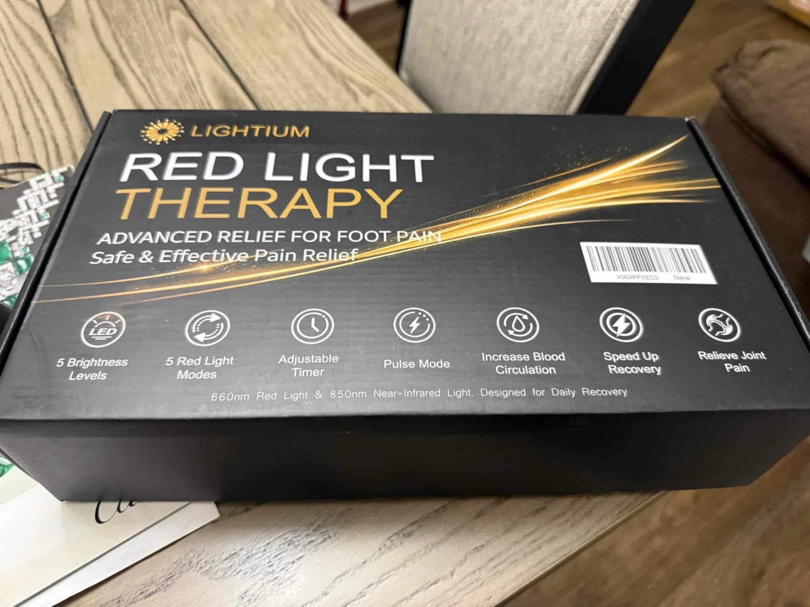Red Light Therapy for Feet -Foot Light Therapy Wrap with 660nm & 850nm | 10Hz/40Hz Pulse Mode, Gentle Warmth & Timer, Corded Foot Care Wrap for Ankle, Heel & Daily Comfort,FSA HSA Eligible customer photo 1