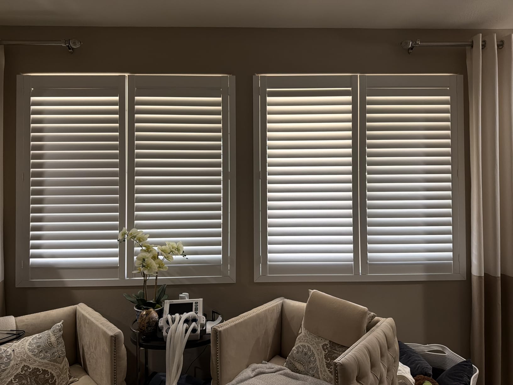 Cafe Plantation Shutters for Interior Window | Cover Bottom half of window,Waterproof,Custom Made for Indoor|Inside Window of Bathroom,Kitchen,Livingroom, Bedroom,Dinning customer photo 2