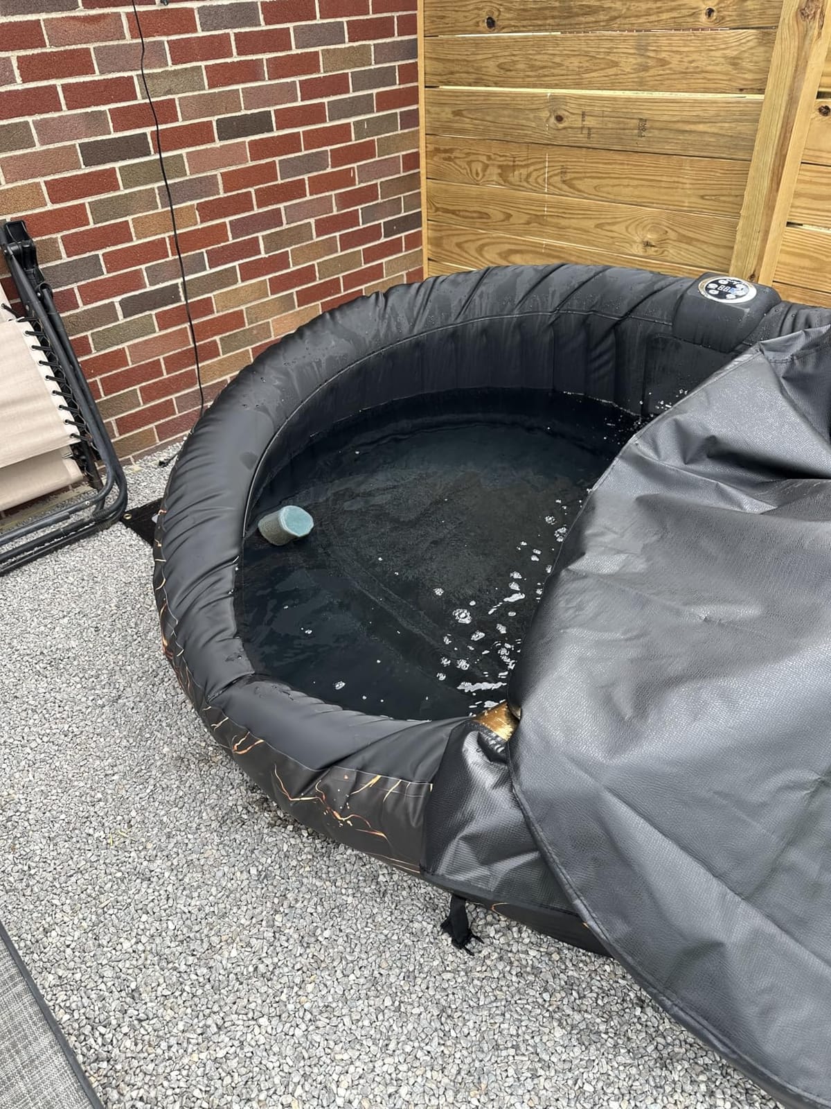 Portable Hot Tub 2 Person Inflatable, Outdoor Blow Up Spa with Led Light | Energy Efficient Cover, 100 Air Jets, Oval Spa for Backyard Relaxation, Table Tray, 2 Filters customer photo 1
