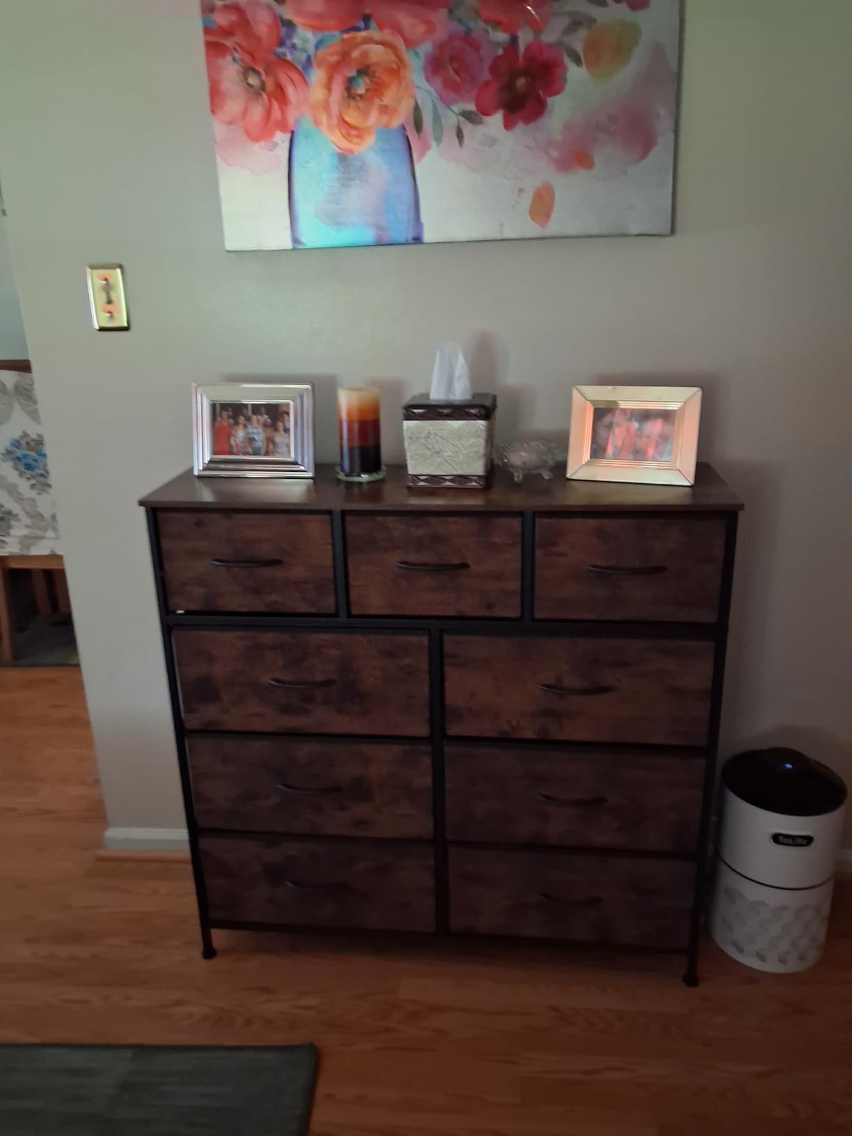 SONGMICS BELLAH Collection - Dresser for Bedroom, Chest of Drawers, Storage Organizer Unit, Closet, Entryway, Steel, 9 Drawers, Modern, Ink Black and Ebony Black ULGS324B01S customer photo 2