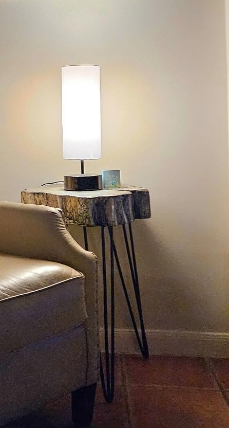 Touch Table Lamp with Marble Grain Metal Base, 3 Way Dimmable Bedside Lamp | Modern Minimalist Desk Lamp with White Shade, Nightstand Night Light for Bedroom Living Room Home Office, LED Bulb Included customer photo 1