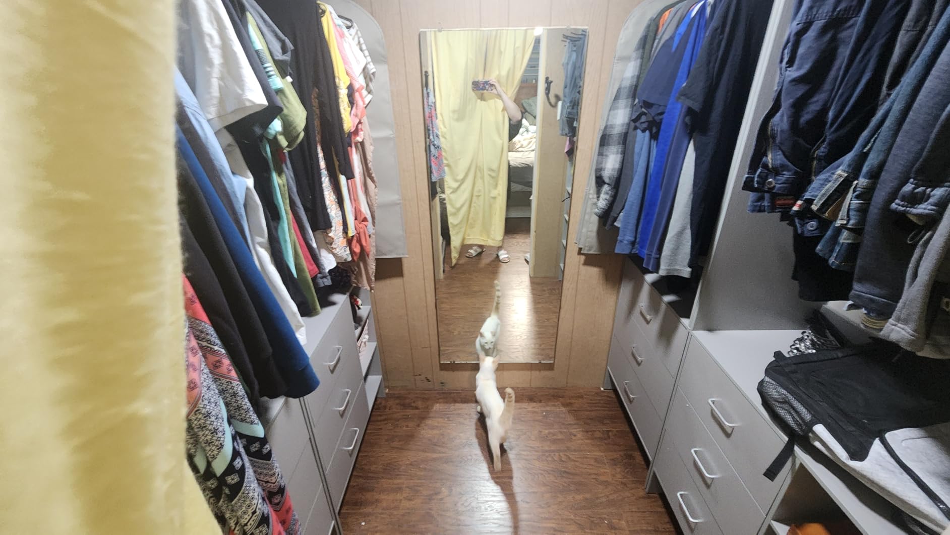 Aheaplus Closet System with 6 Drawers, 4.5ft, Set of 2, White | Wood Closet Organizer System, Walk-in Closet or Small Closets Wardrobe, Clothes Rack with Hanging Rods, Set of 2 customer photo 2