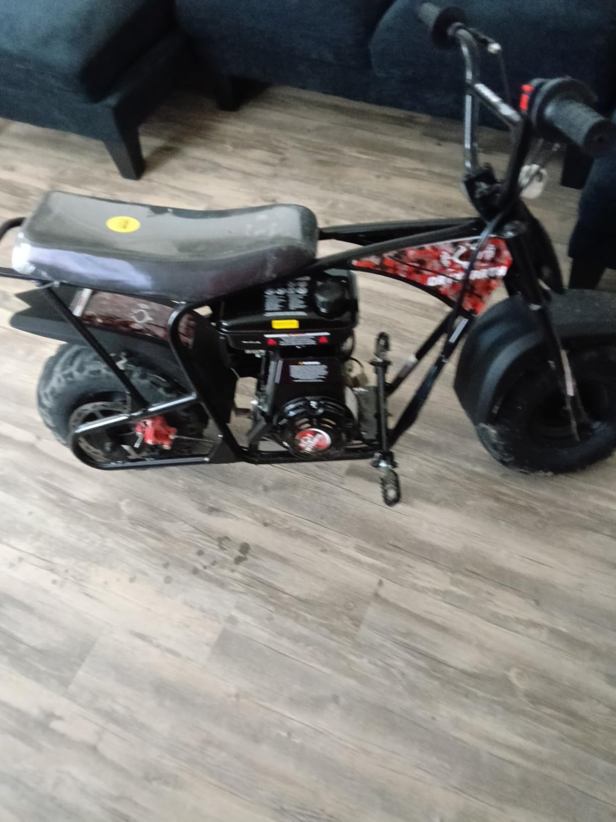 Oryxearth BRM100 Mini Dirt Gas Bike 105CC 4-Stroke Off Road for Teens Adult | 3.5HP EPA-Approved Engine, Up to 30 Mph, 145/70-6 Knobby Fat Tires, Pull-Start, 90% Assembled, Support 220 LBS, Max, Black customer photo 1