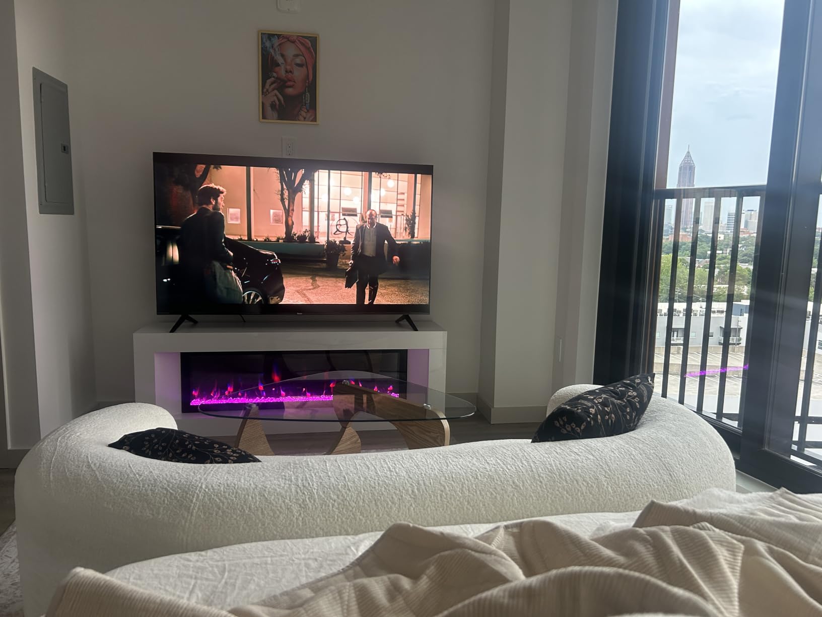 Oversized Sectional Sofa for Living Room, Modern Luxury Plush Chenille 4-Seater Extra Deep & Wide Seat Curved Cloud Couch with 4 Throw Pillows, No Assembly Needed, Cream White customer photo 2