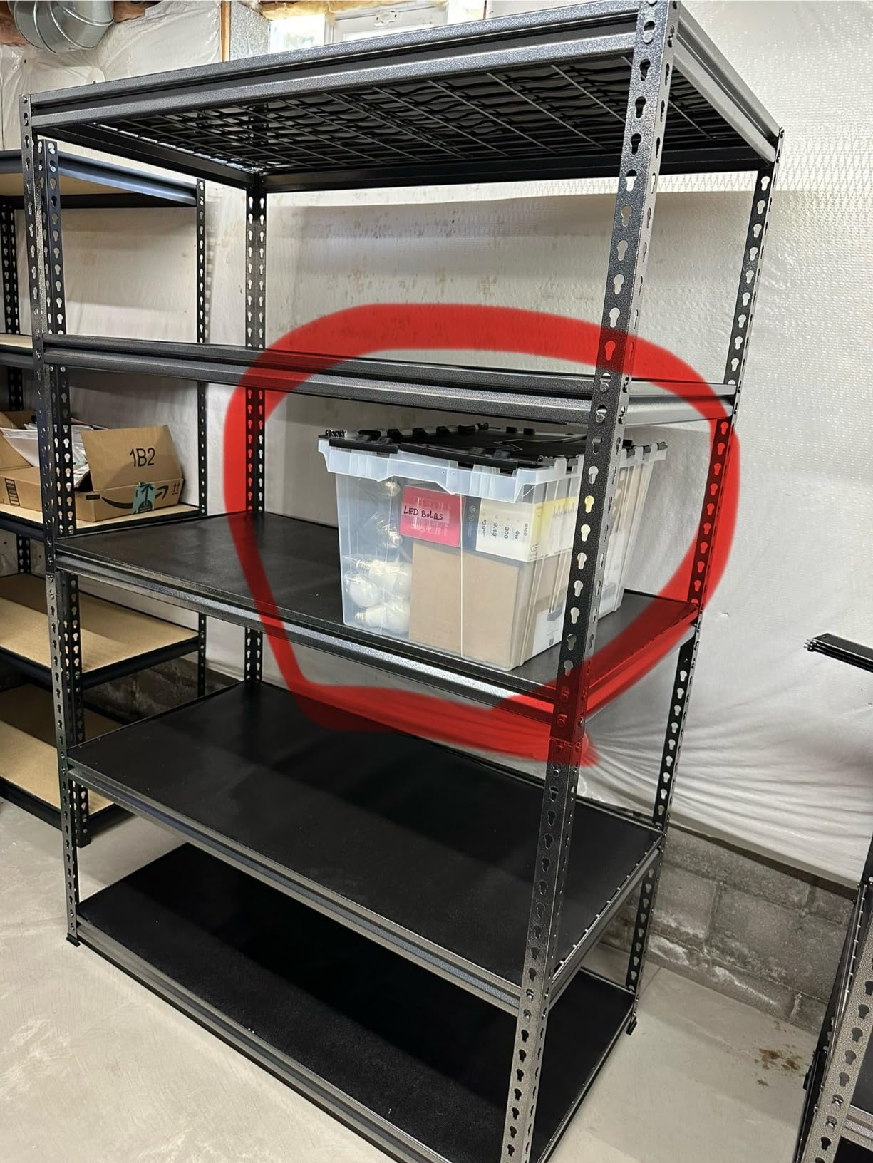 workpro 77-inch garage utility shelving, 6400 lb heavy-duty rack | 77
