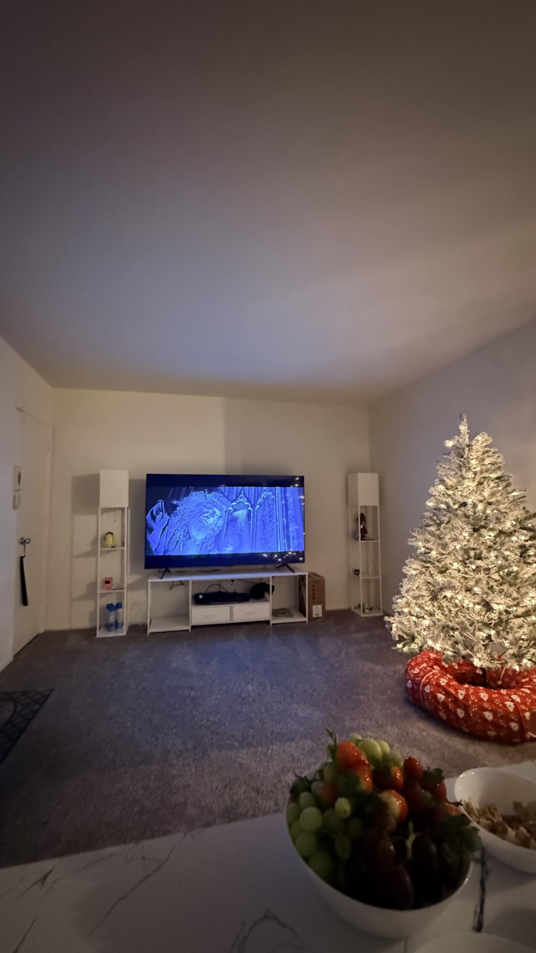 7.5ft Pre-Lit Slim Christmas Tree Douglas Fir | 186 PE & 610 PVC Branches, Metal Stand, 10 Color Modes, Holiday Decoration customer photo 2