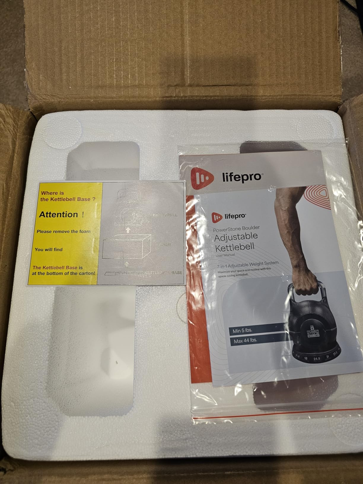 Lifepro Powerflow Plus Adjustable Kettlebell 7 in 1 up to 44 lbs | Quick-adjust dial anti-slip grip space-saving hand weights for men and women home gym strength training customer photo 2