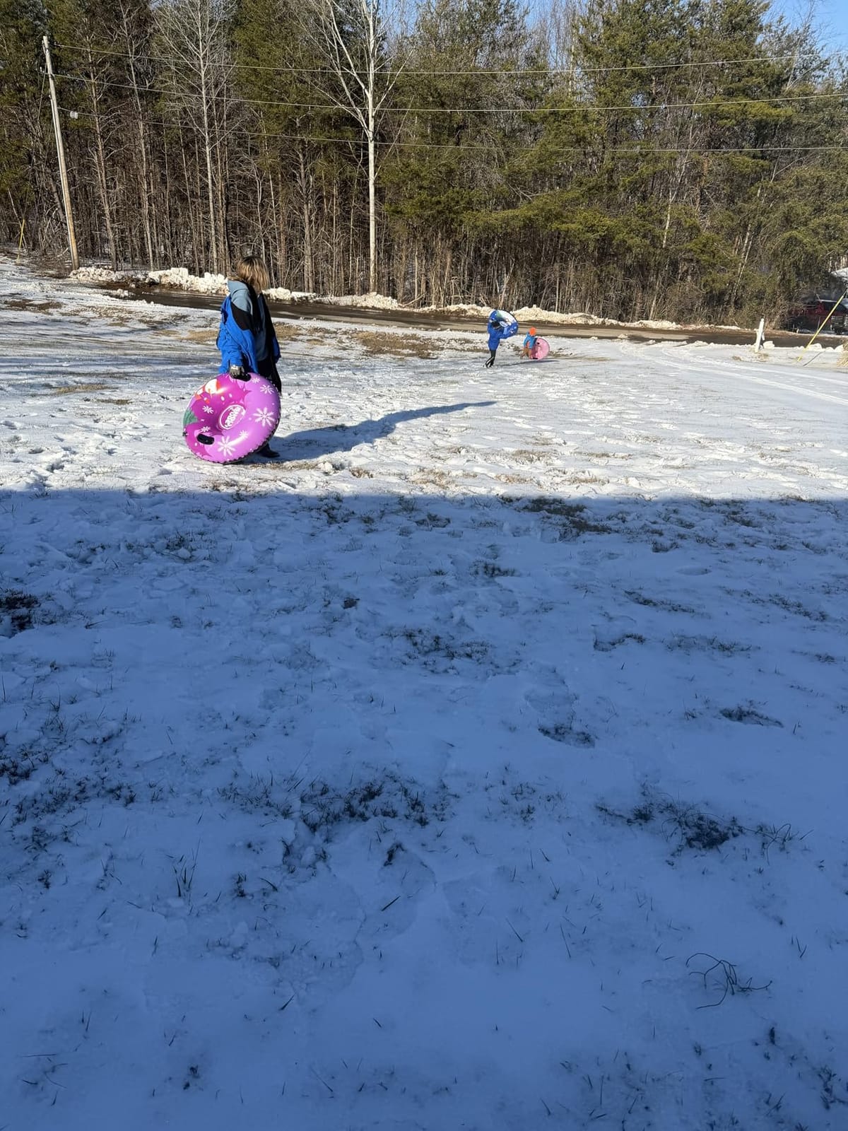 Snow Tube, 36'' 3Packs/4Packs Snowman Snow Tubes for Kids & Adults, Durable Cold-Resistant PVC Inflatable Snow Sled, Heavy-Duty Hard Bottom & Handles, Perfect for Family Boys Girls Sports Fun customer photo 1