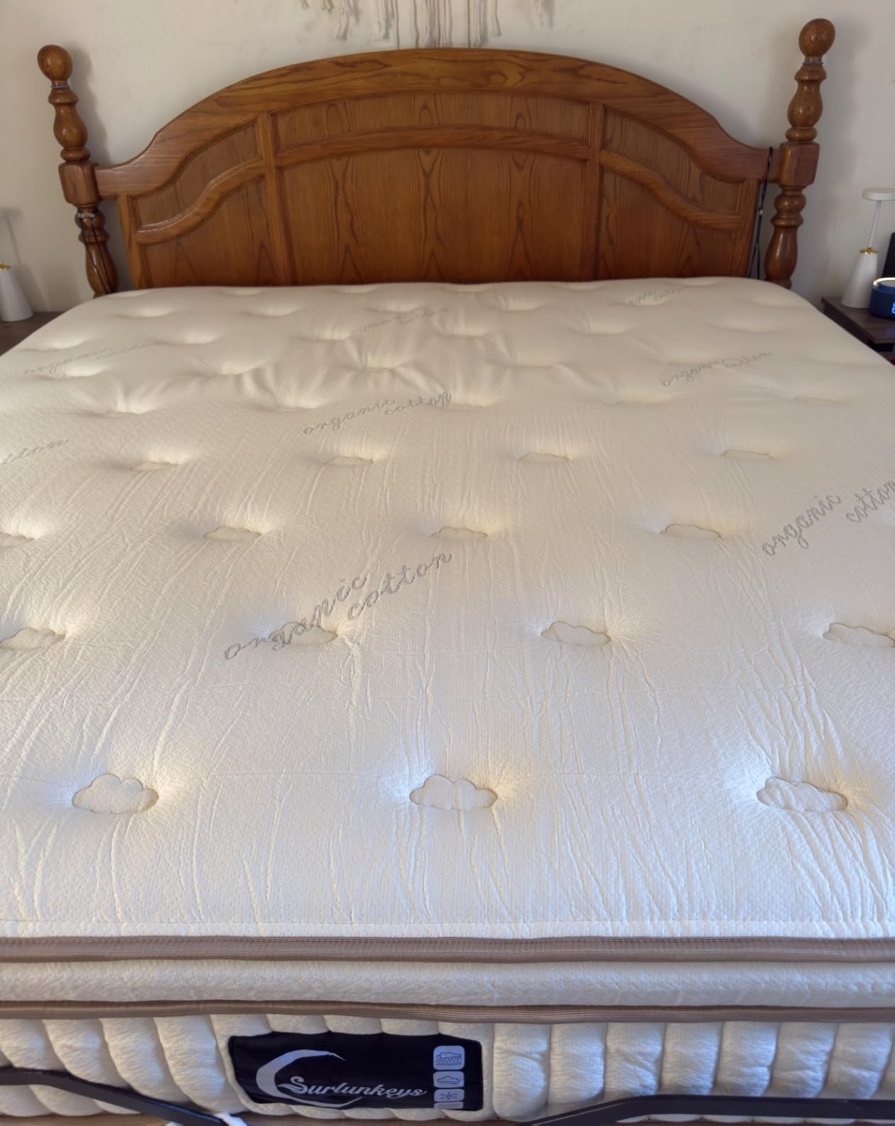 Organic Mattress King Size - 14 Inch Hybrid Mattress with Gel Foam Medium to Firm for Hot Sleepers, Edge Support customer photo 1