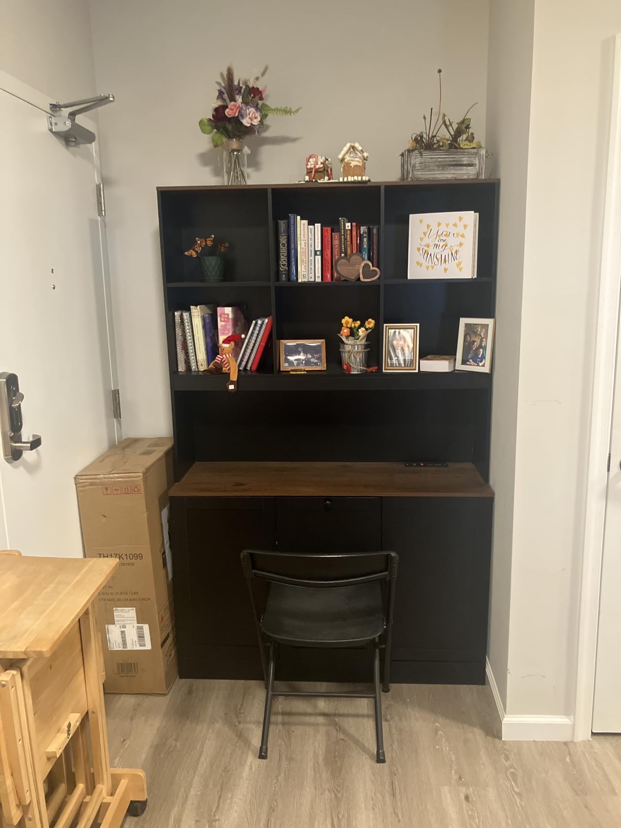 72'' Tall File Bookcase with Power Outlet & Printer Stand, 2 Filing Drawers customer photo 2