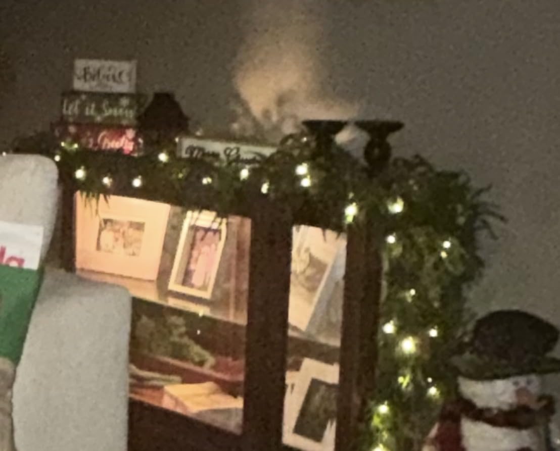 Christmas Garland with Lights for Mantle - 9FT Norfolk Pine Garland Pre-Lit Battery Operated Garlands, Real Touch Artificial Faux Greenery Garland for Fireplace, Table, Stairs & Christmas Decorations customer photo 1