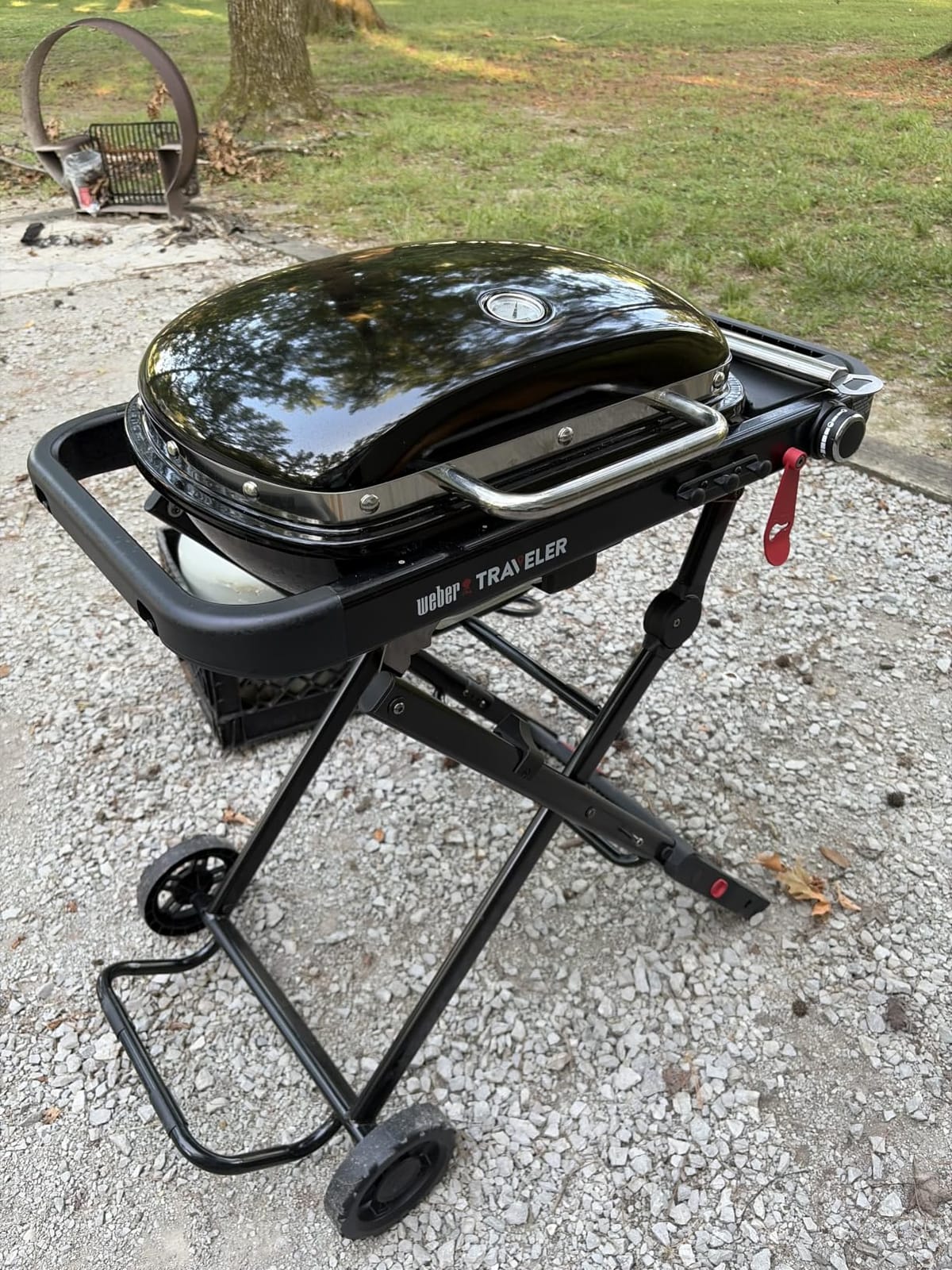 Weber Traveler Compact Portable Gas Grill for Outdoor Cooking, Propane | Folding Portable Grill with Wheels for Camping, Tailgating & Travel, Easy Open & Close, Camping Grill, Portable BBQ Grill customer photo 2
