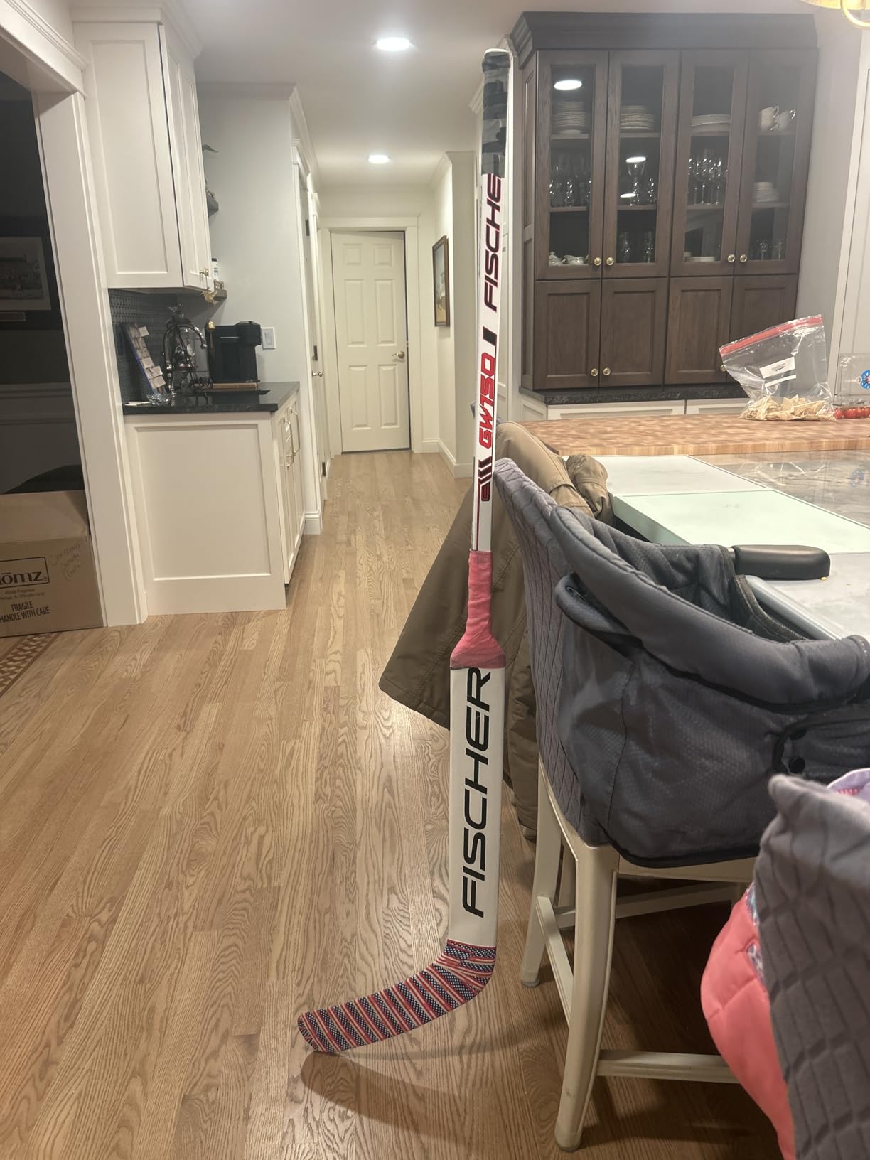 Fischer GW150 Wood Fiberglass Ice Hockey Goalie Stick | Left-Handed, L13 Curve customer photo 1