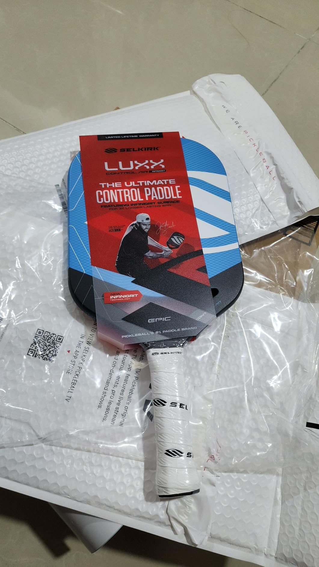 Selkirk Sport LUXX Control Pickleball Paddle | Carbon Fiber InfiniGrit | A pickleball racket with an Octagonal Grip and 2,000-RPM spin surface, built for intermediate to advanced players customer photo 1