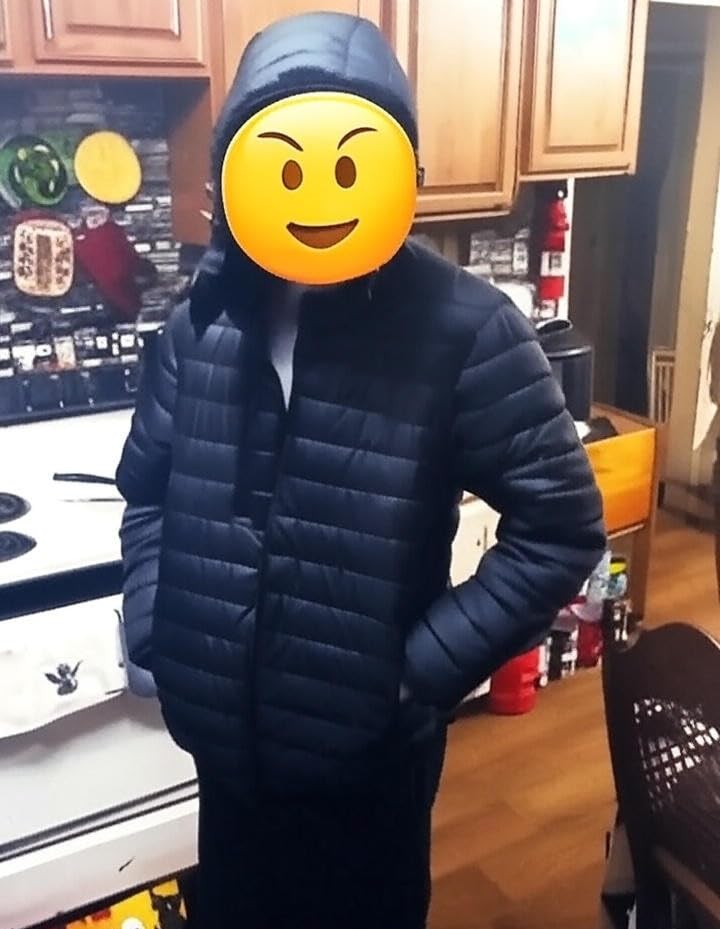 Men's Quilted Puffer Down Coat| Windproof, Waterproof, Flannel Lined, Detachable Hood, Thicken for Winter Warmth customer photo 2