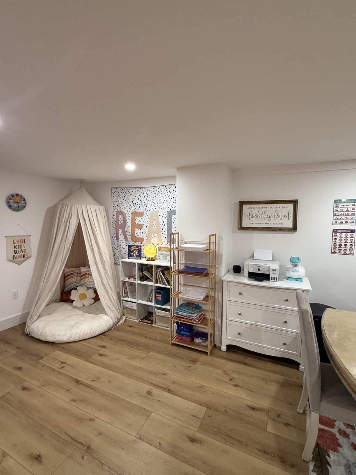 Kids Reading Nook Set with Canopy Tent, Bean Bag Cover & Pillow, Beige customer photo 1