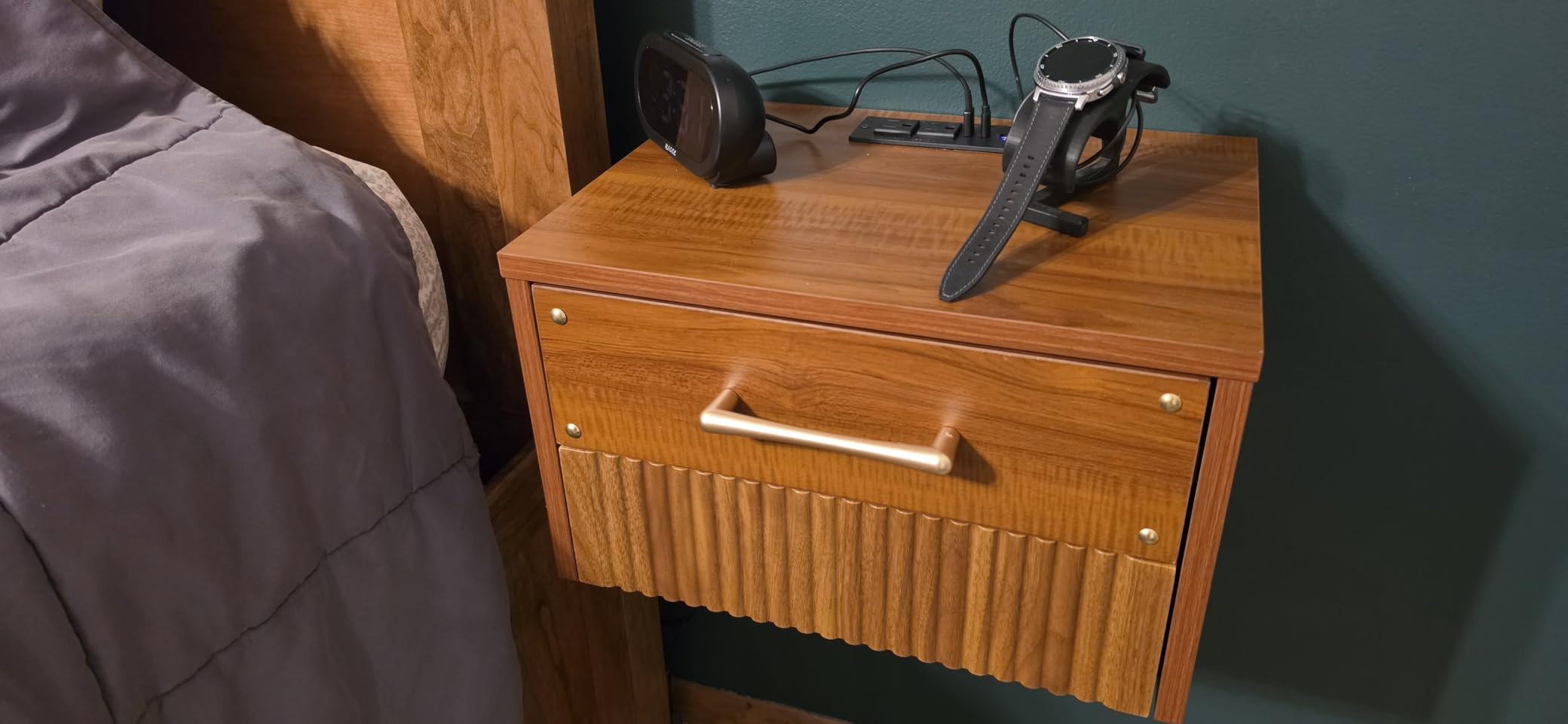 JOINICE Mid Century Modern Dresser and Nightstand Sets for Bedroom, Walnut | Night Stand Set of 2 with Matching 47