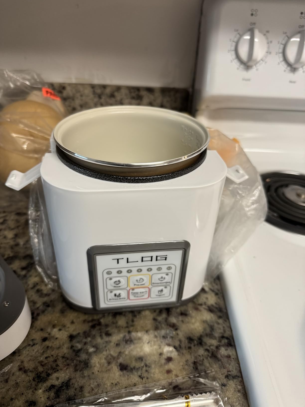 TLOG Low Carb Rice Cooker, 4-Cup Uncooked, 2L, 5 Presets, 24H Timer | 304 stainless steel steamer basket, automatic keep warm, low-sugar cooking, for rice, grains and everyday meal prep customer photo 2