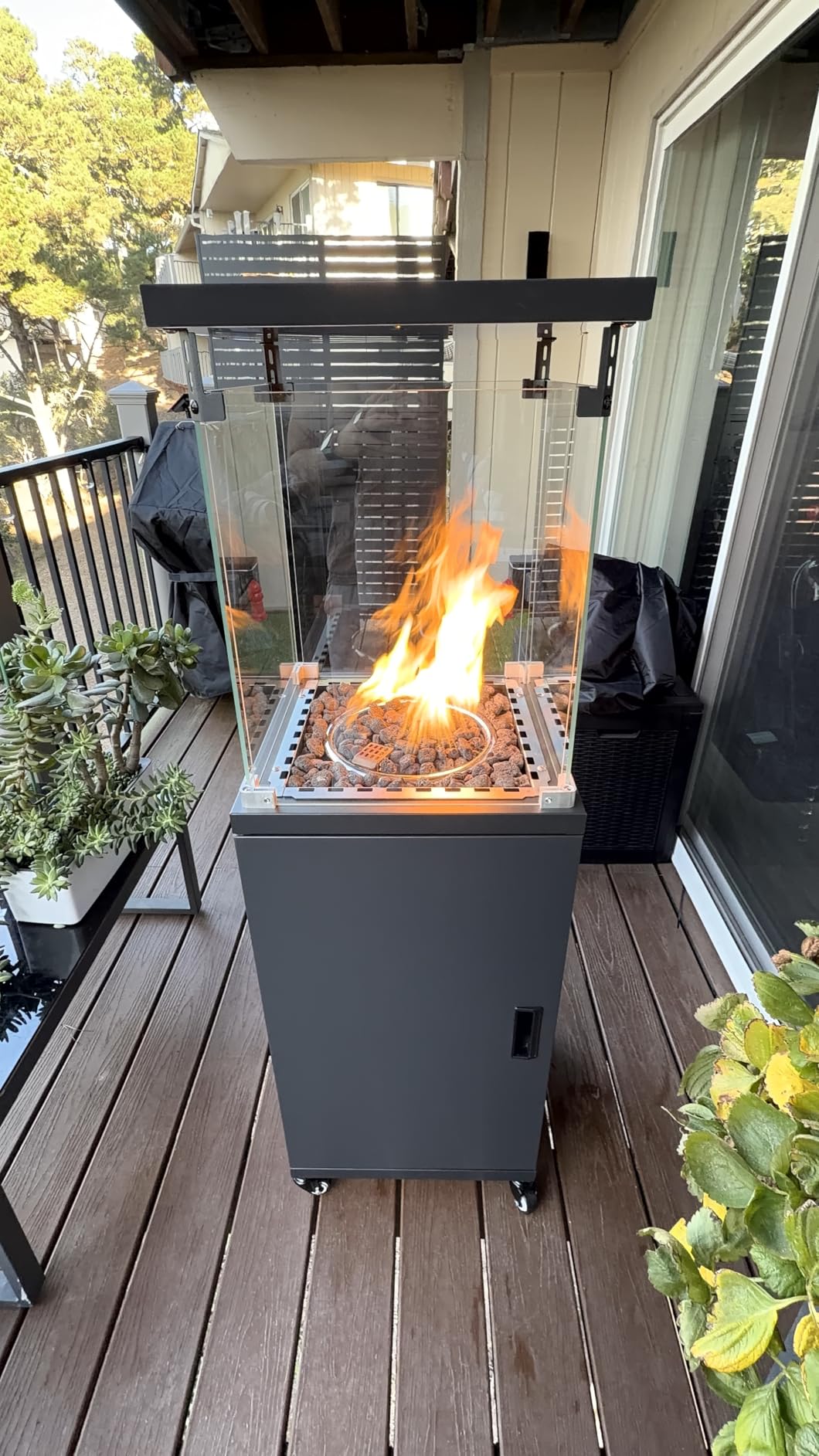 Pamapic Patio heater, 50,000 BTU Propane Outdoor Heater with Round Table, Premium 304 Stainless Steel Burner, Triple Protection System, 2 in 1 Patio Heater for Outdoor Use, Residential & Commercial Use customer photo 2