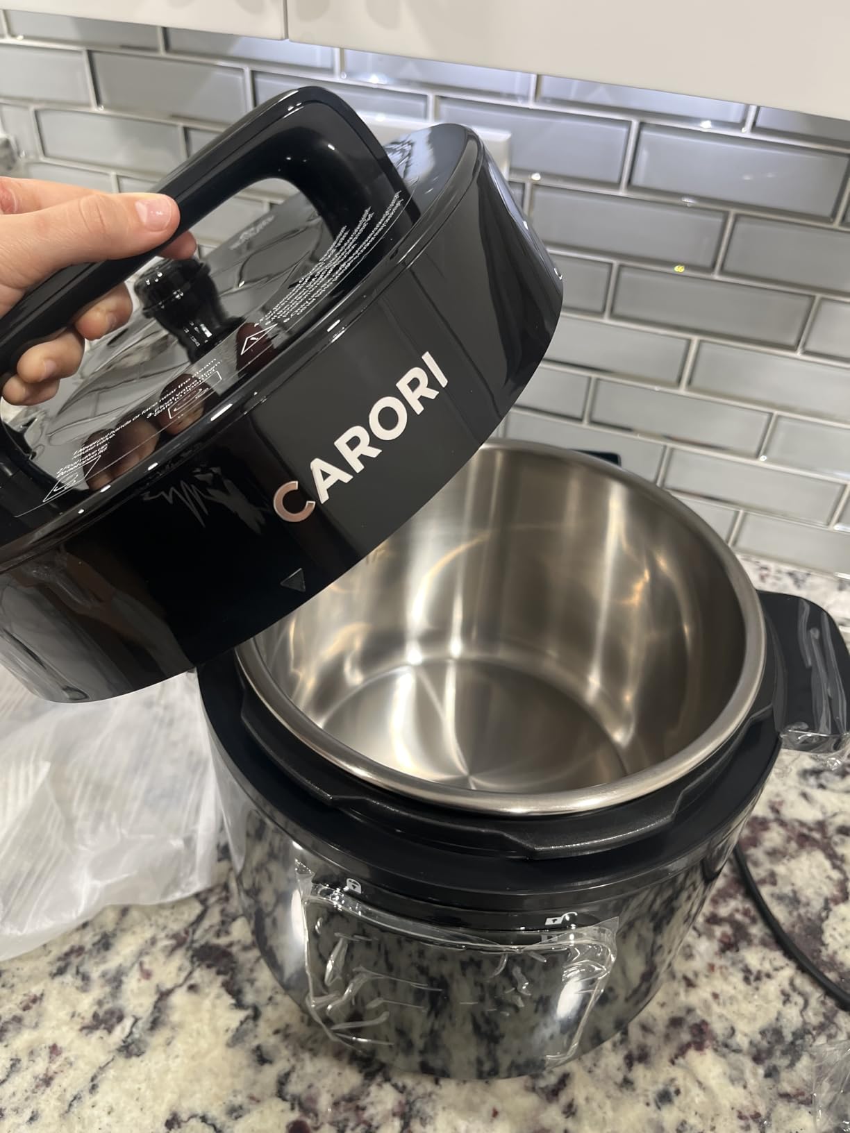 12-in-1 Electric Pressure Cooker 8 Quart, 1200W olla de presion Multi-Cooker with Stainless Steel Pot, Slow Rice Cooker, Saute, Steamer, Yogurt & Food Warmer, Delay Timer, Black customer photo 2