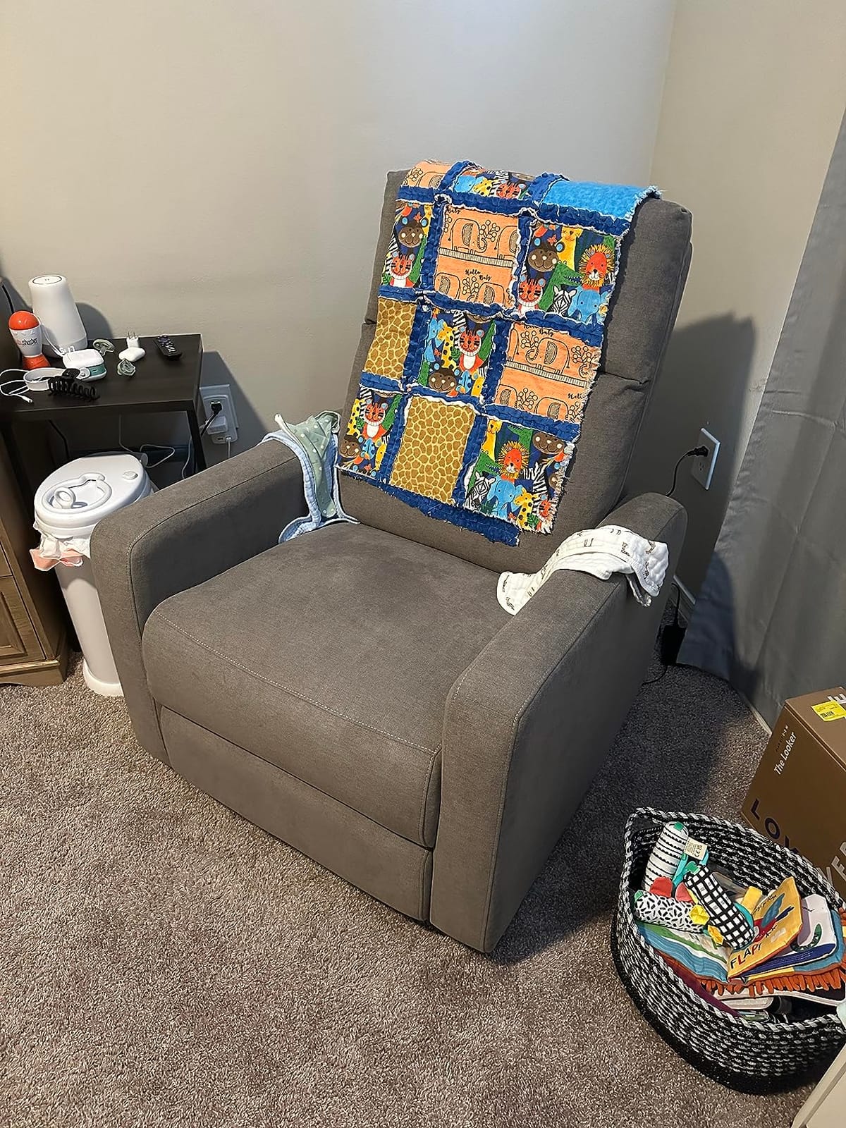 Nurture& The Glider Plus - Premium Nursery Power Recliner | Swivel Chair with Adjustable Head Support, Adjustable Lumbar Support, Built-in USB (Boucle Creme) customer photo 2