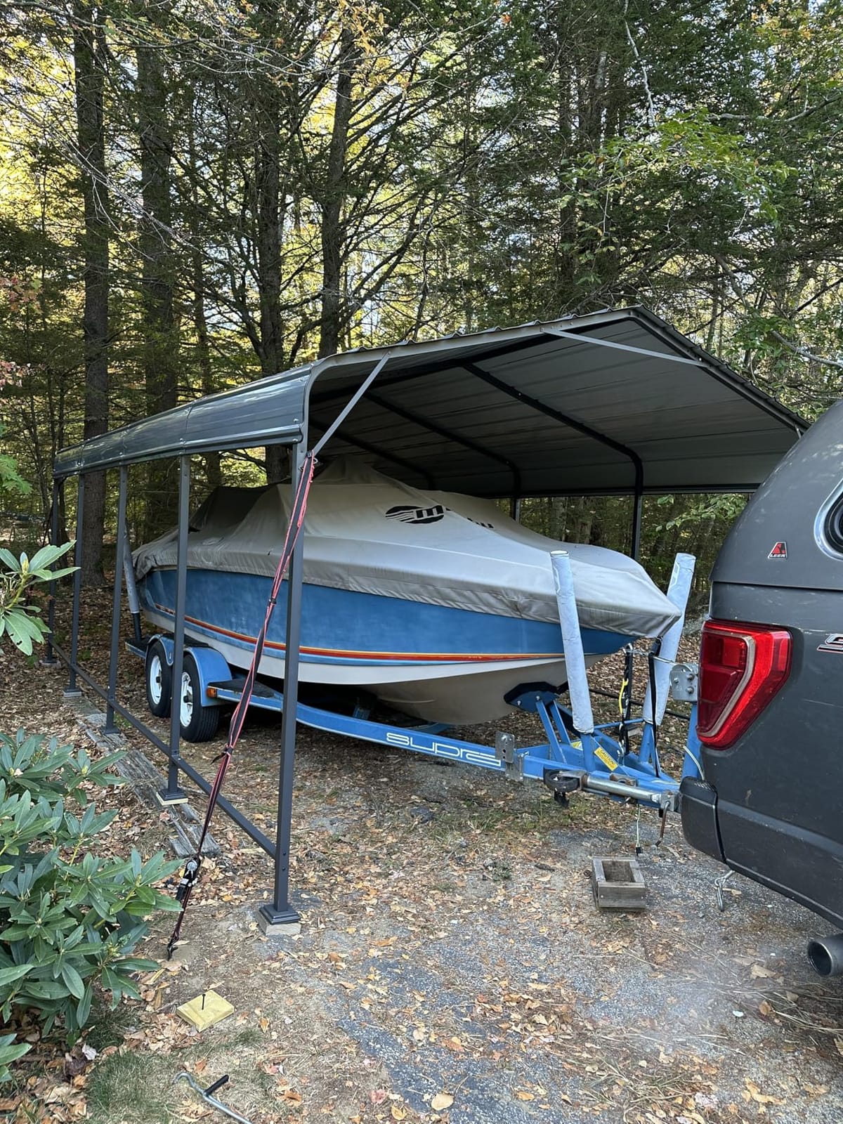 12' X 20' Metal Carport, Heavy Duty Carport with Thicker Frame and Base, UV-Resistant & Waterproof All-Weather Outdoor Shelter for Boats, Tractors, Pickup Trucks, Motorcycles, Dark Gray customer photo 2