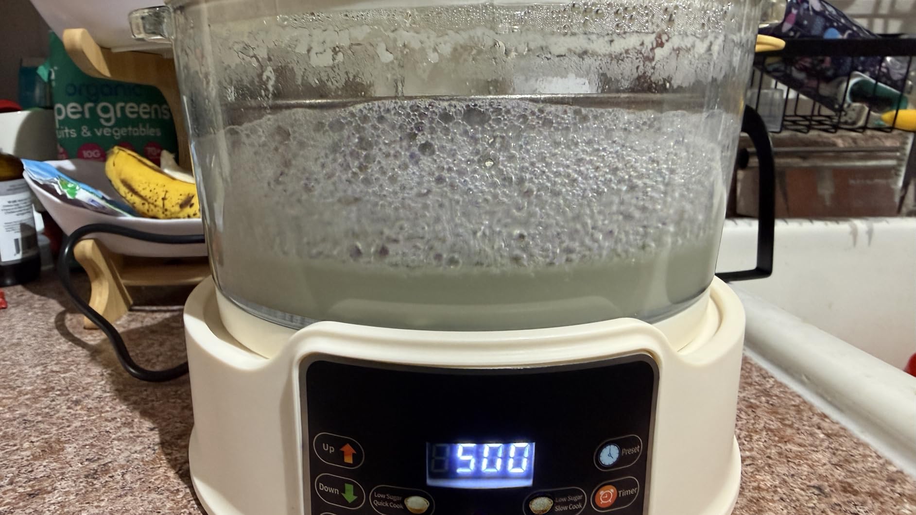 Low Sugar Rice Cooker - Multifunctional Low Carb Rice Cooker with Auto-Lift Basket, Preset & Timer, Smart Glass Rice Cooker with Steaming, Boiling and Hotpot in One (White) customer photo 1