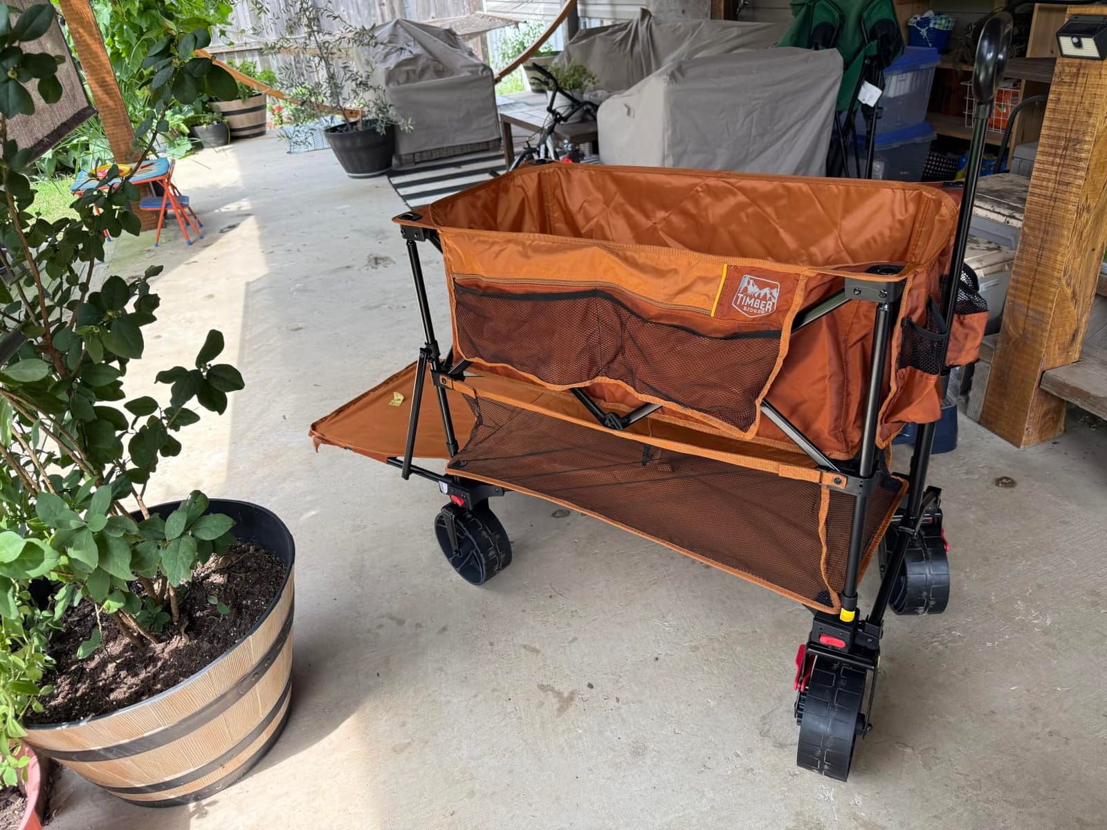 TIMBER RIDGE 400L Folding Double Decker Wagon with Brakes, 54
