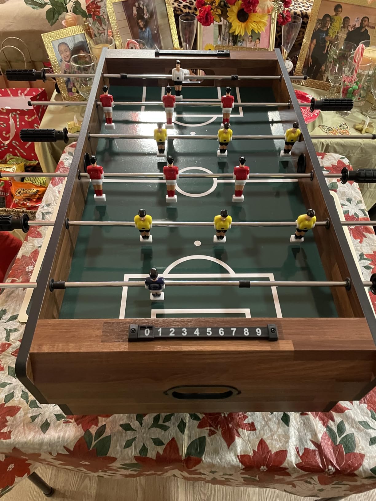GYMAX 4 in 1 Multi Game Table, 32 Combo Game Table Set Includes Foosball, Pool Table, Hockey, Ping Pong Tabletops w/Accessories for Kids & Adults, Home, Game Room, Family Nights customer photo 1