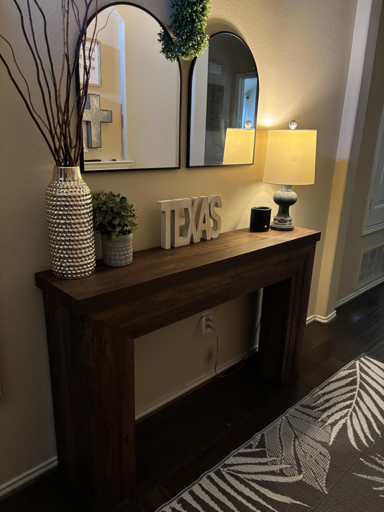 Huuger 54 Inch Entryway Table, Rectangular Console Table for Living Room | Farmhouse Sofa Table Behind the Couch, Long for Entrance, Hallway, Foyer, Rustic Brown customer photo 2