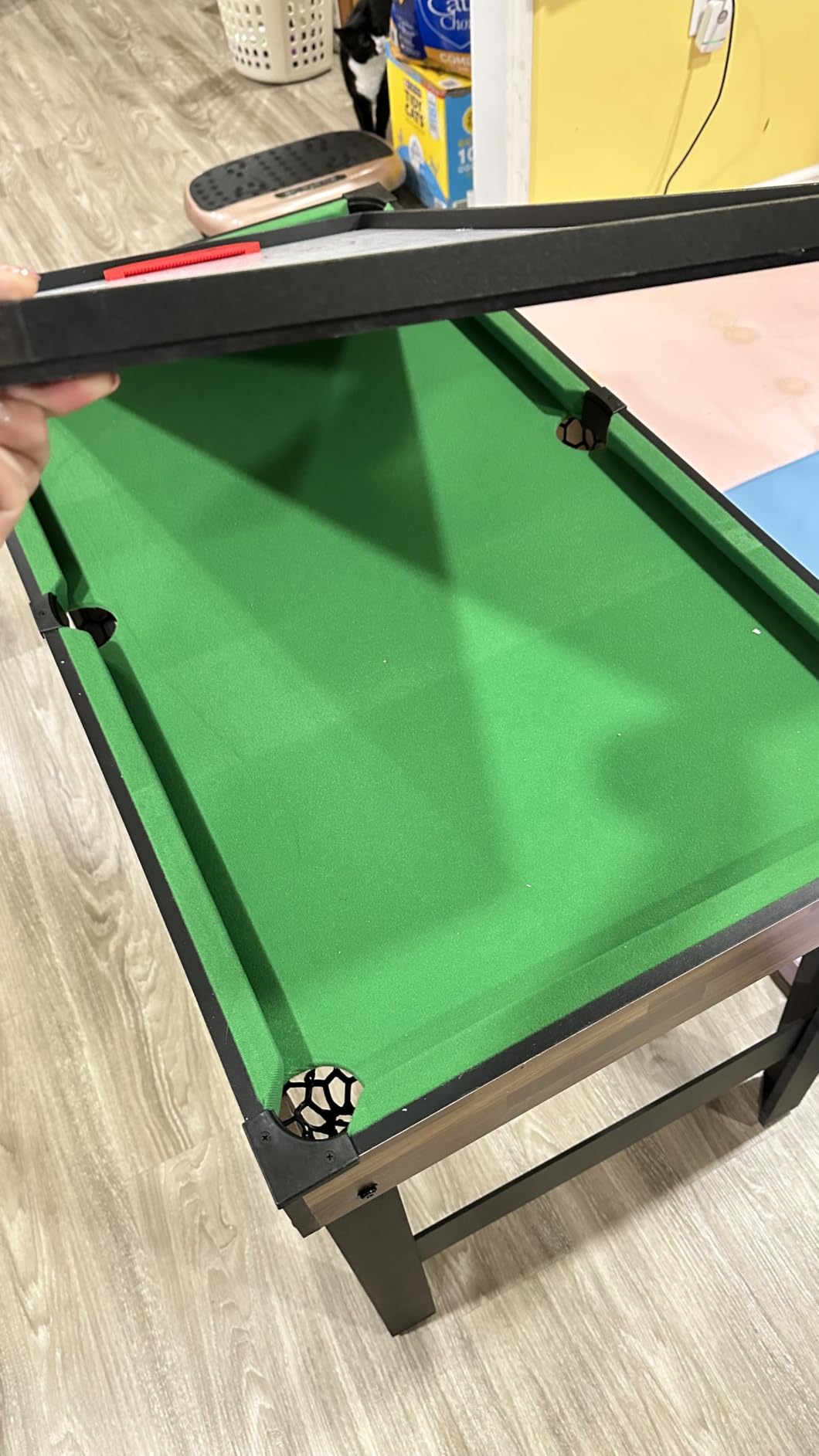 Goplus 10-in-1 Combination Multi Game Table Set, Adult Size Combo Game Table W/Foosball, Table Tennis, Pool, Air Hockey Table, Bowling, Chess, Checkers, Backgammon for Game Night customer photo 2