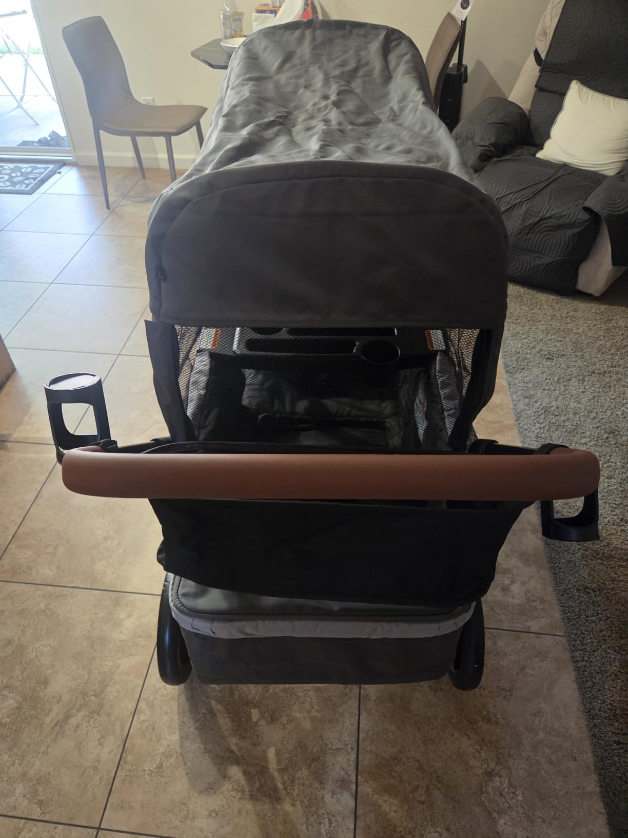 Harppa Remy Wagon Stroller for 2 Kids, 180Ibs Capacity with 2 Seater | Foldable 2 Seater Stroller Wagon with Mosquito Net UPF 50+ Canopy,5-Point Harness, 8''/12''All-Terrain Wheels for park customer photo 1