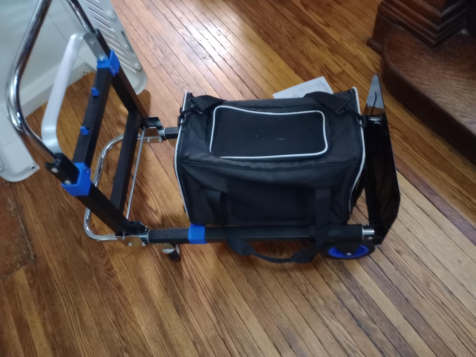 Red Convertible Hand Truck Dolly Cart with 4 Wheels Heavy Duty,1000 Lbs Capacity, 2 Straps for Moving Furniture/Appliance/Carton/Warehouse/Office/Easy to Follow Video to Install customer photo 1