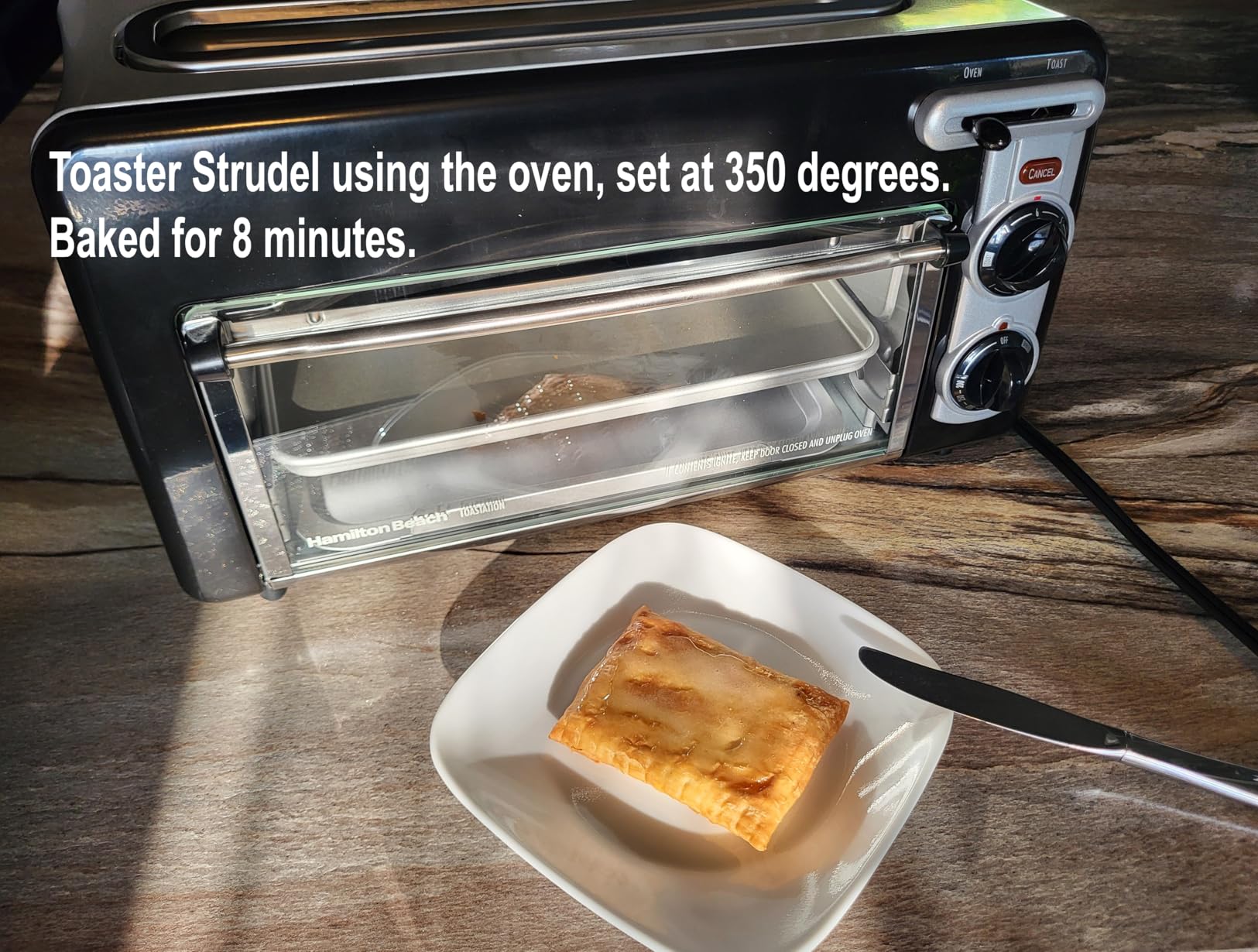 Hamilton Beach 2-in-1 Countertop Toaster Oven & Long Slot 2 Slice Toaster | Versatile Toasting & Baking | Auto Shut Off | Shade Selector & Temperature Control | Compact Retro Design | Black | 22725 customer photo 2