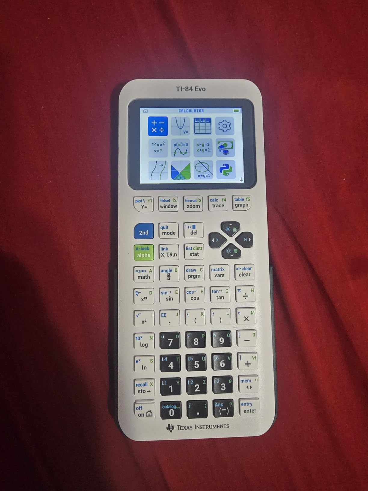 TI-84 Evo Graphing Calculator Texas Instruments, White | Intuitive Icon-based Homescreen, USB-C Charging, Python Programming, Faster Performance, Bigger Graphs than TI-84 Plus CE customer photo 1