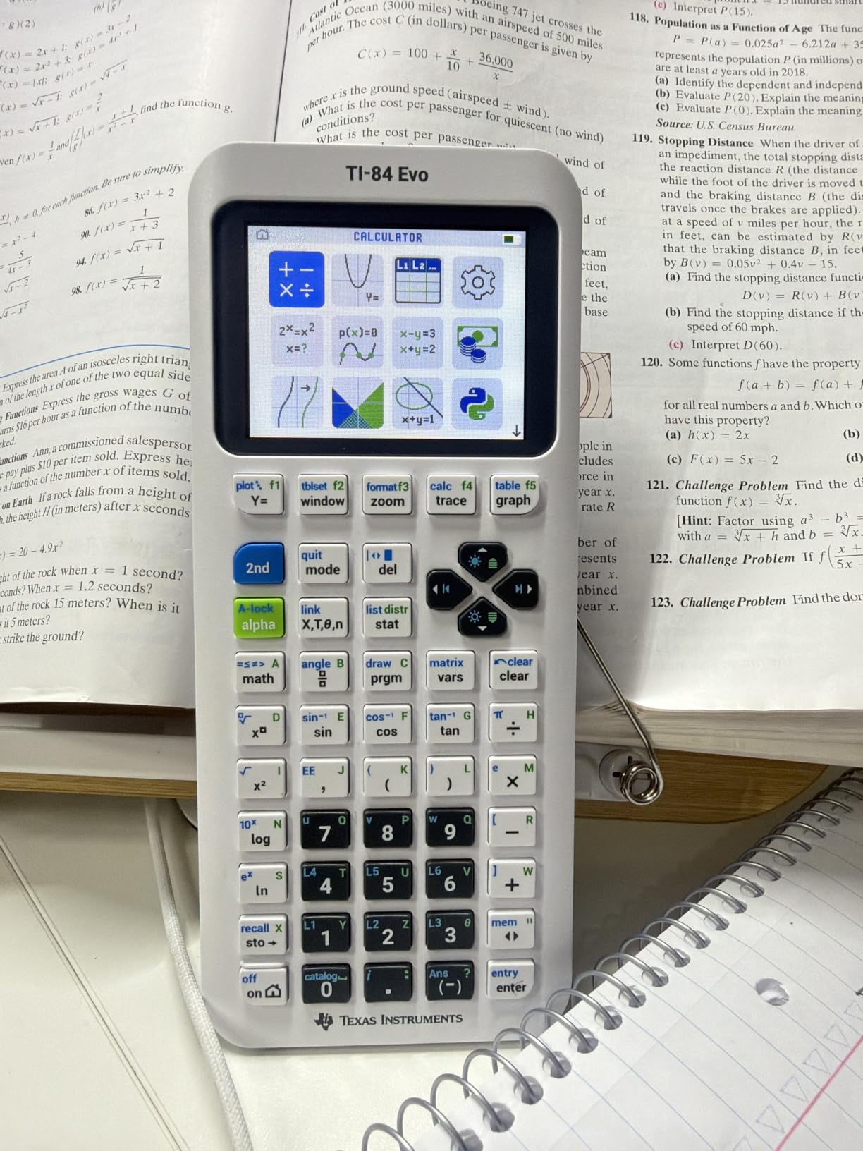 TI-84 Evo Graphing Calculator Texas Instruments, White | Intuitive Icon-based Homescreen, USB-C Charging, Python Programming, Faster Performance, Bigger Graphs than TI-84 Plus CE customer photo 2
