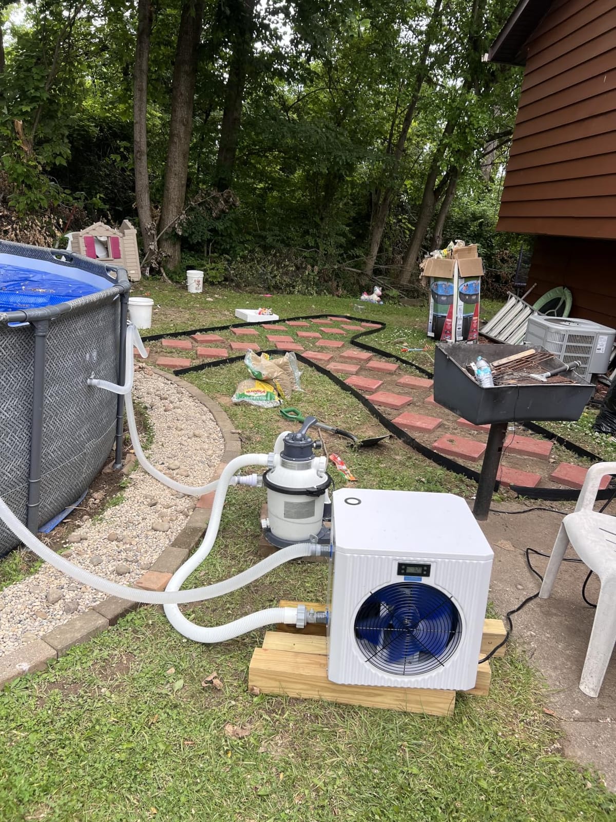 5,500 Gallons Above Ground Pool Heater 110V | H5 18,450BTU Swimming Pool Heat Pump High Efficiency COP4.1 Energy Save 45% Heating or Cooling Above Smart WiFi Control customer photo 2