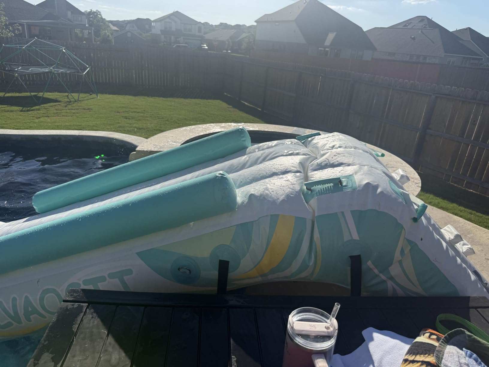 LVAOSTT Inflatable Pontoon Slide for Most Pontoon Boats, 118