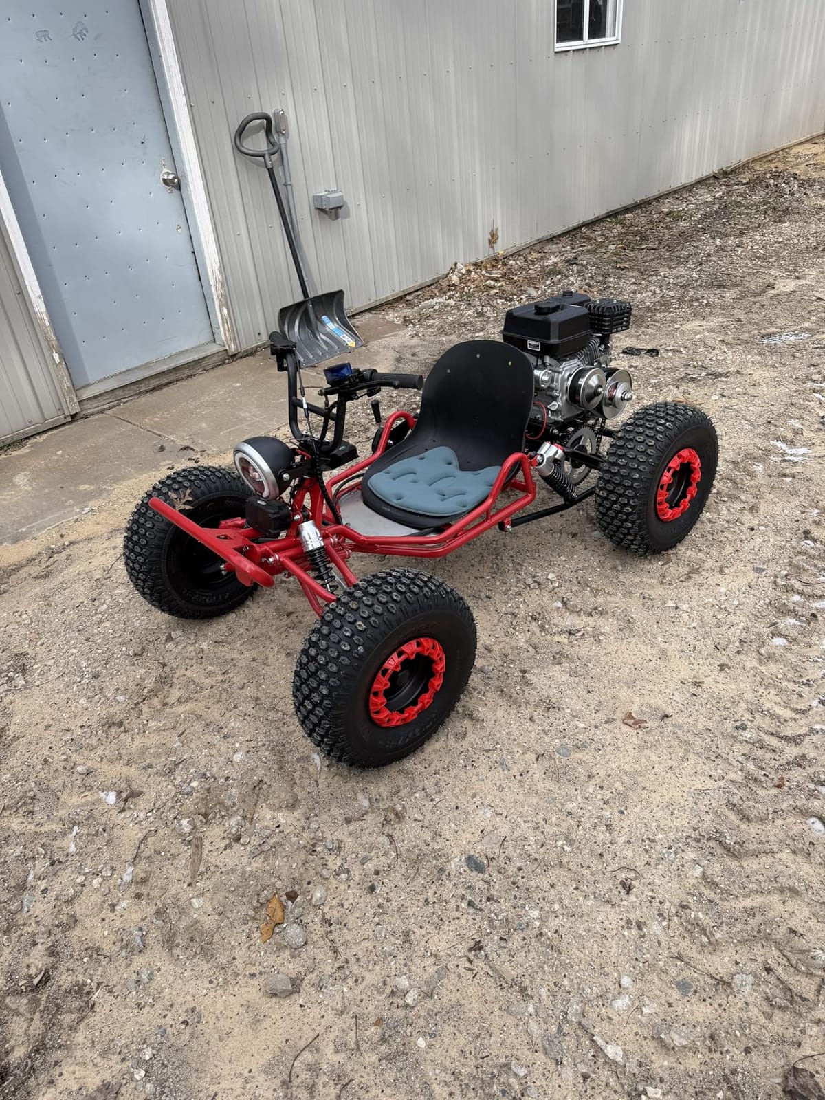 Dirt Trail 212cc Gas Off-Road Go Kart for Adults & Teens (Red) | 4-Stroke Engine, CVT, Electric + Pull Start, F/N/R, Hydraulic Disc Brakes, 8-Inch All-Terrain Tires, LED Headlight customer photo 1