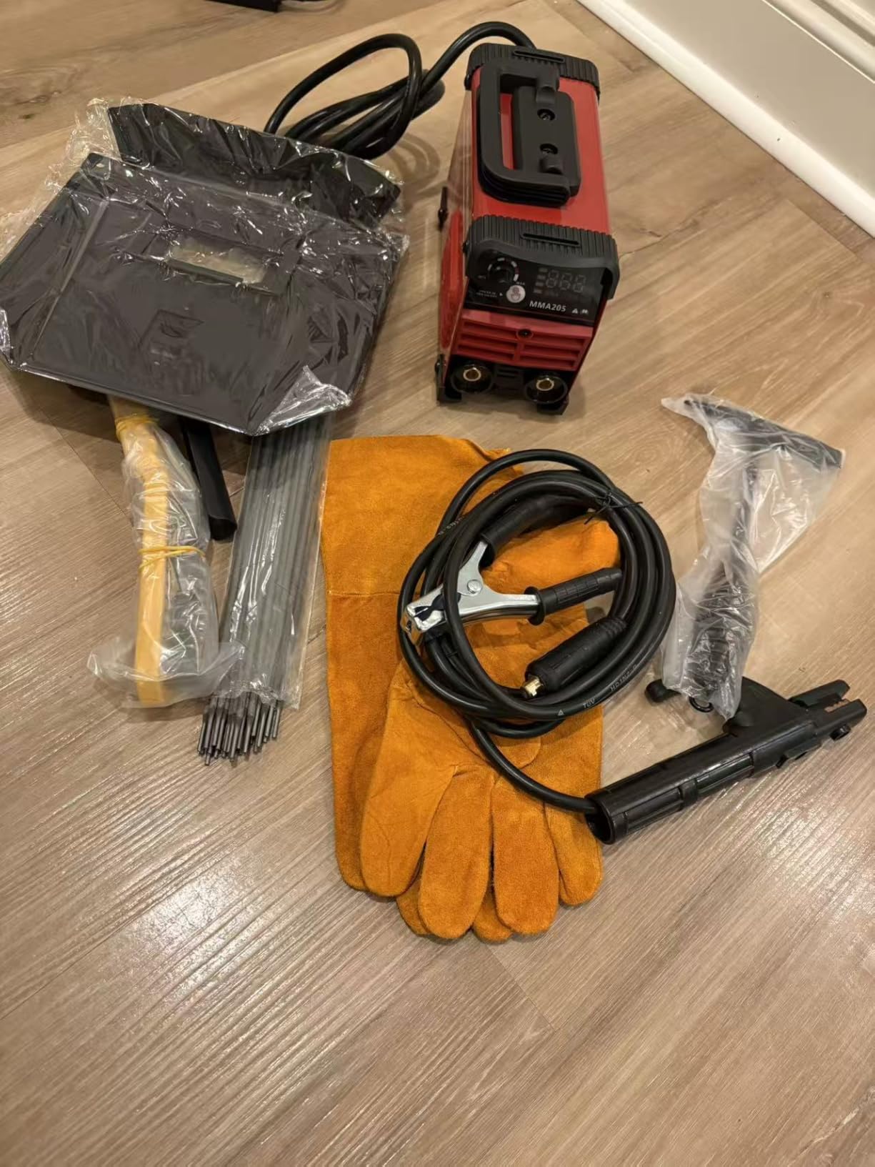 HONE Stick Welder 110v, Upgraded 205Amp Mini Welding Machine with Lift Tig Welding, IGBT Inverter Arc Welder Machine 110v with Hot Start Arc Force Anti-Stick VRD for 1/16