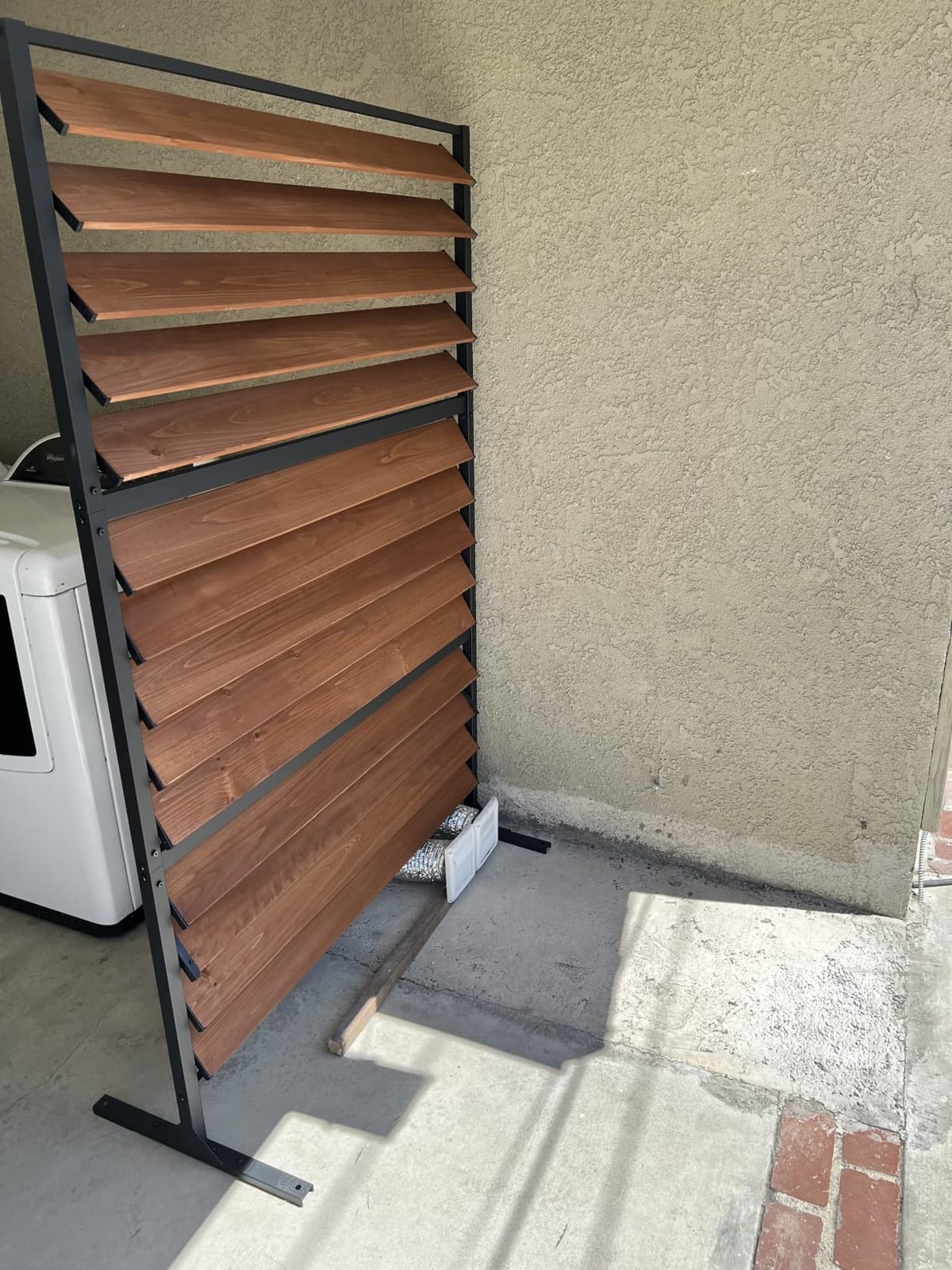 Modern Shade 6x4 ft Louvered Wood Privacy Fence Panel with Louverd Slats | Adjustable Screen with FSC Natural Cedar, Freestanding or Mounted Outdoor Privacy Fence for Deck Privacy Screen, 1 Panel customer photo 2