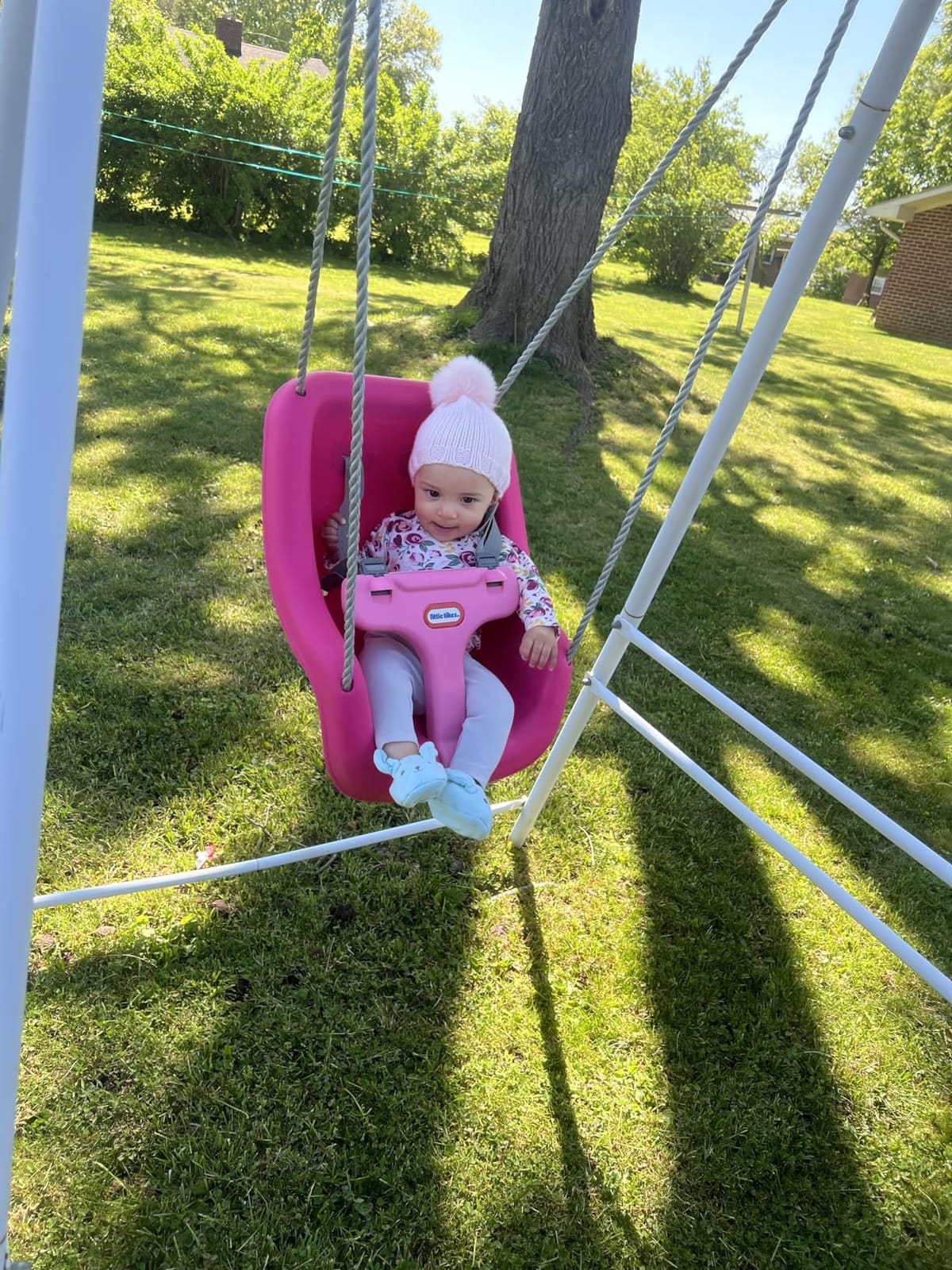 2-in-1 Snug 'n Secure Swing - Red with White Bar, Ages 9 Months to 4 Years customer photo 1
