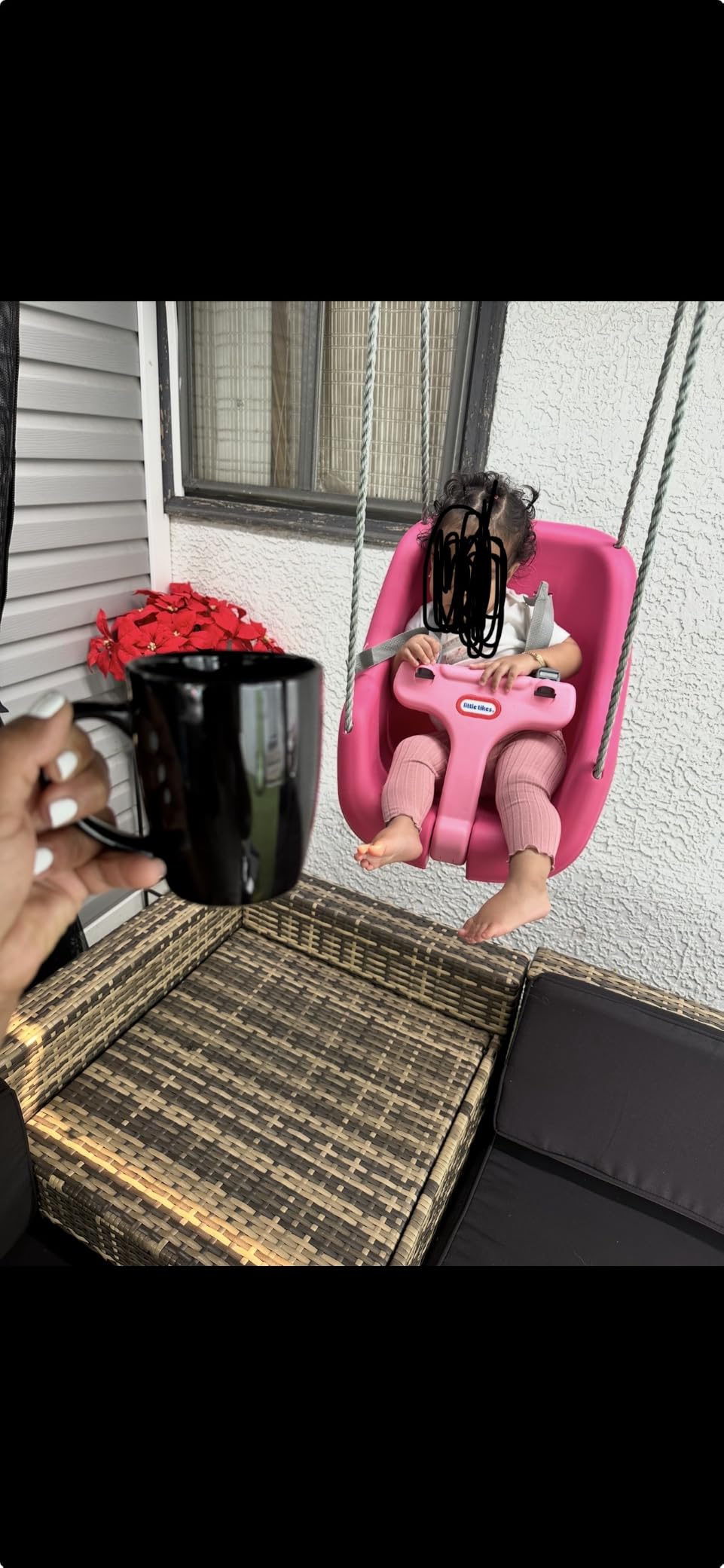 2-in-1 Snug 'n Secure Swing - Red with White Bar, Ages 9 Months to 4 Years customer photo 2