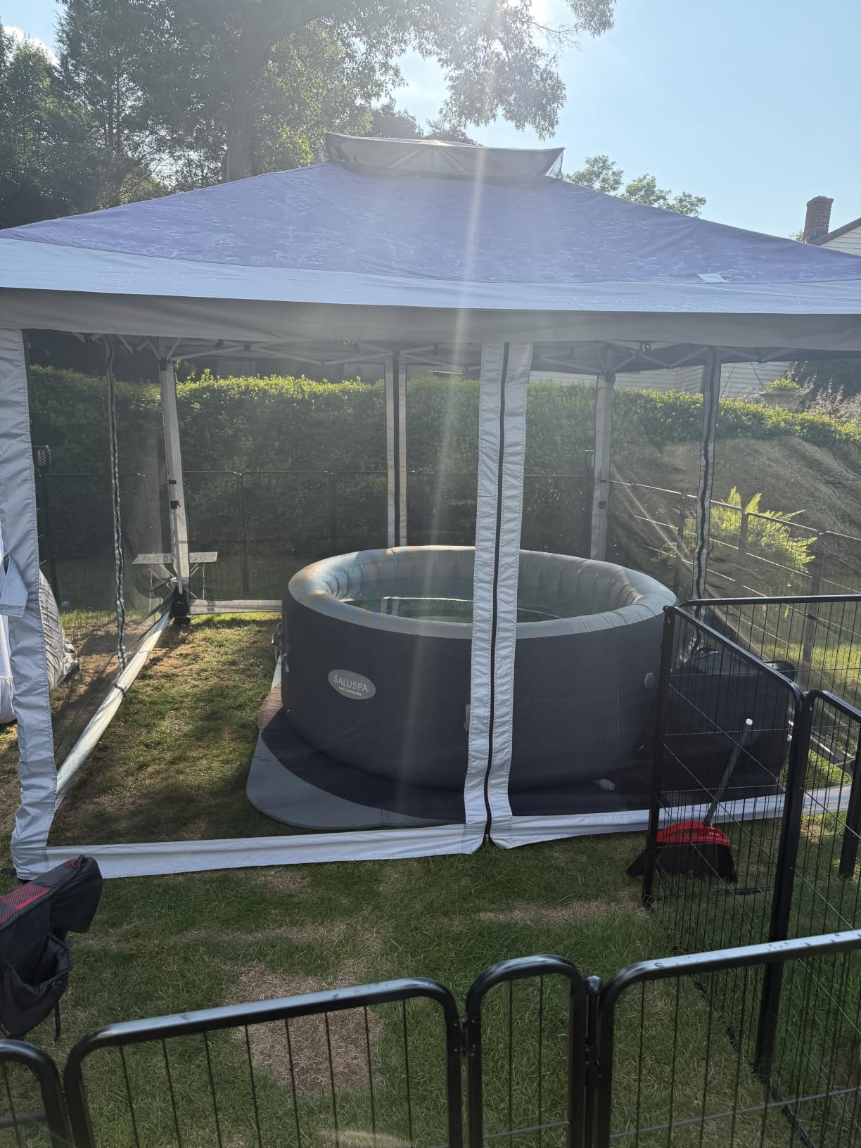 SaluSpa Hot Springs 2-4 Person Round Inflatable Hot Tub, Energy-Efficient | 40% More Energy-Efficient Than Similar Hot Tubs, 120 Soothing Jets, Ultra-Durable Design, Freeze-Resistant, 5-Minute Setup customer photo 1