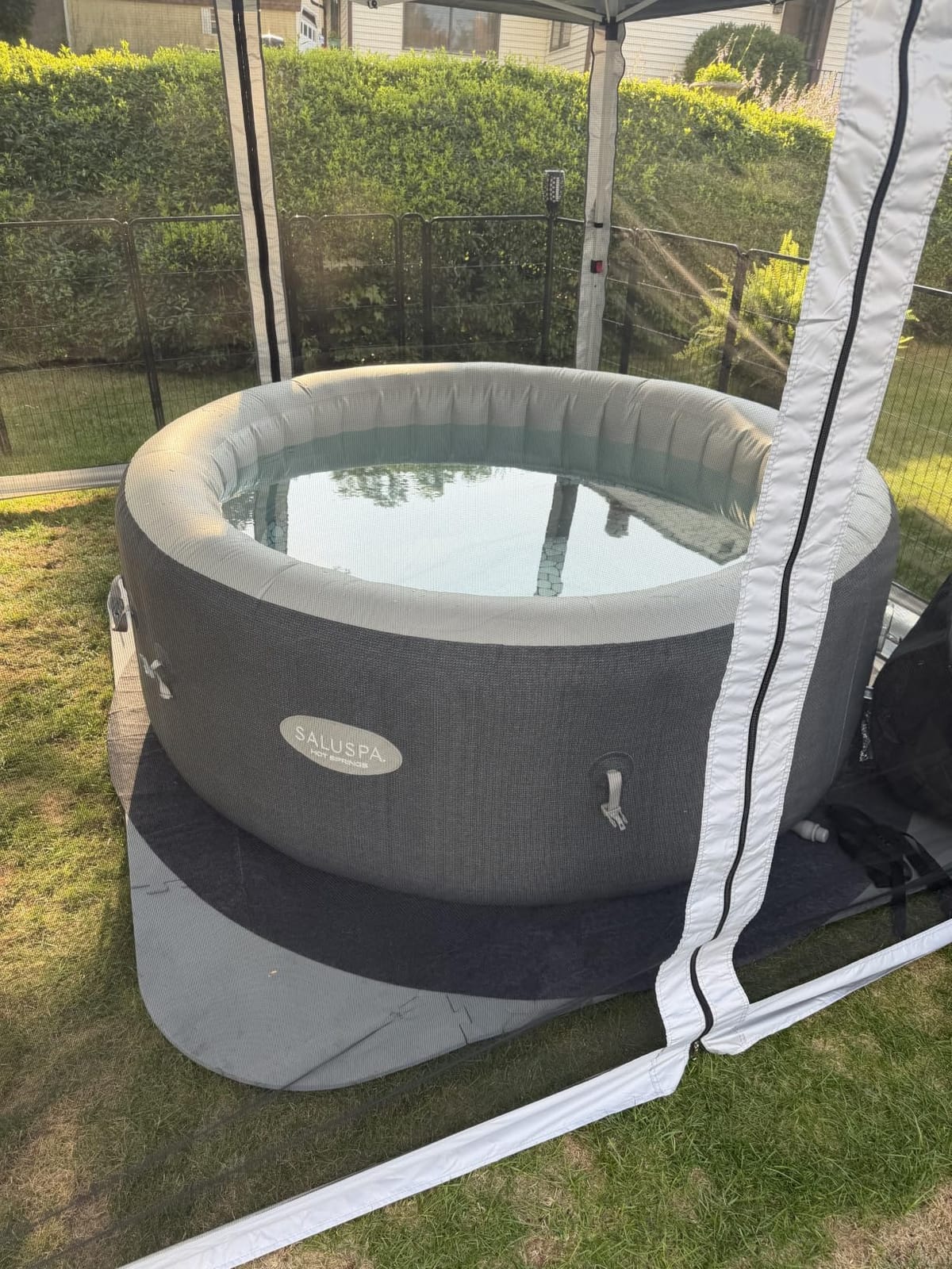 SaluSpa Hot Springs 2-4 Person Round Inflatable Hot Tub, Energy-Efficient | 40% More Energy-Efficient Than Similar Hot Tubs, 120 Soothing Jets, Ultra-Durable Design, Freeze-Resistant, 5-Minute Setup customer photo 2