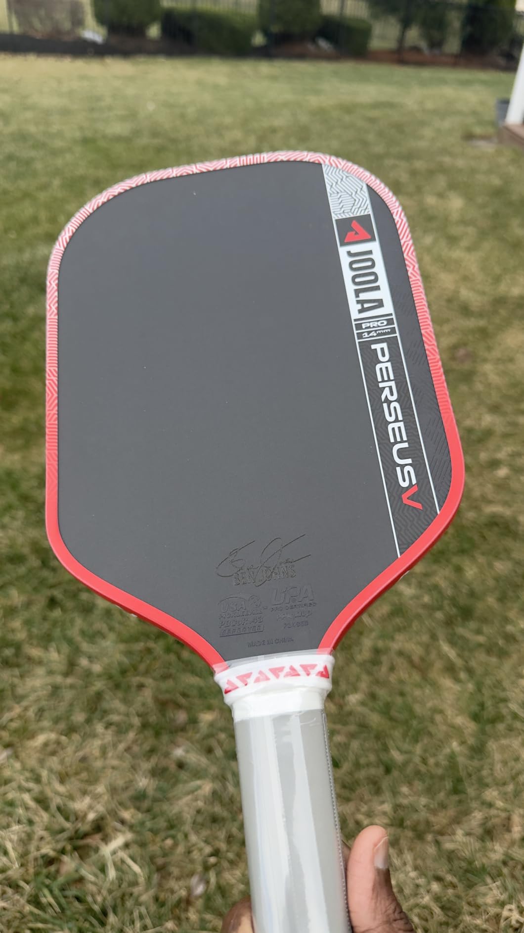 JOOLA Pro V Pickleball Paddle - 14mm/16mm - Raw Carbon Fiber Textured Surface - Enhanced Frame & Propulsion Core, USAPA & UPA-A Certified, NFC Chip Enabled, Premium Control & Lightweight Performance customer photo 1